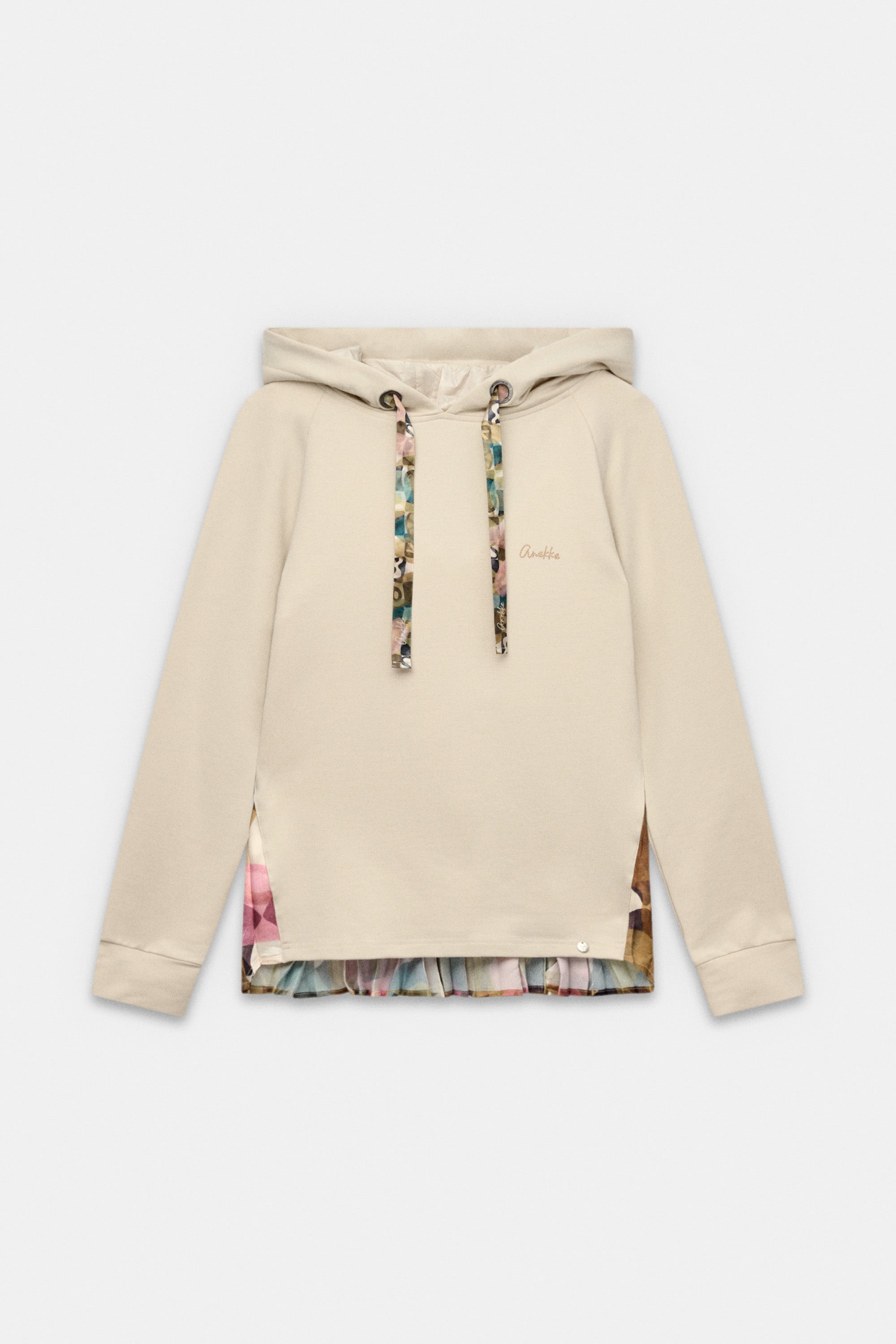 Sudadera con capucha plisada