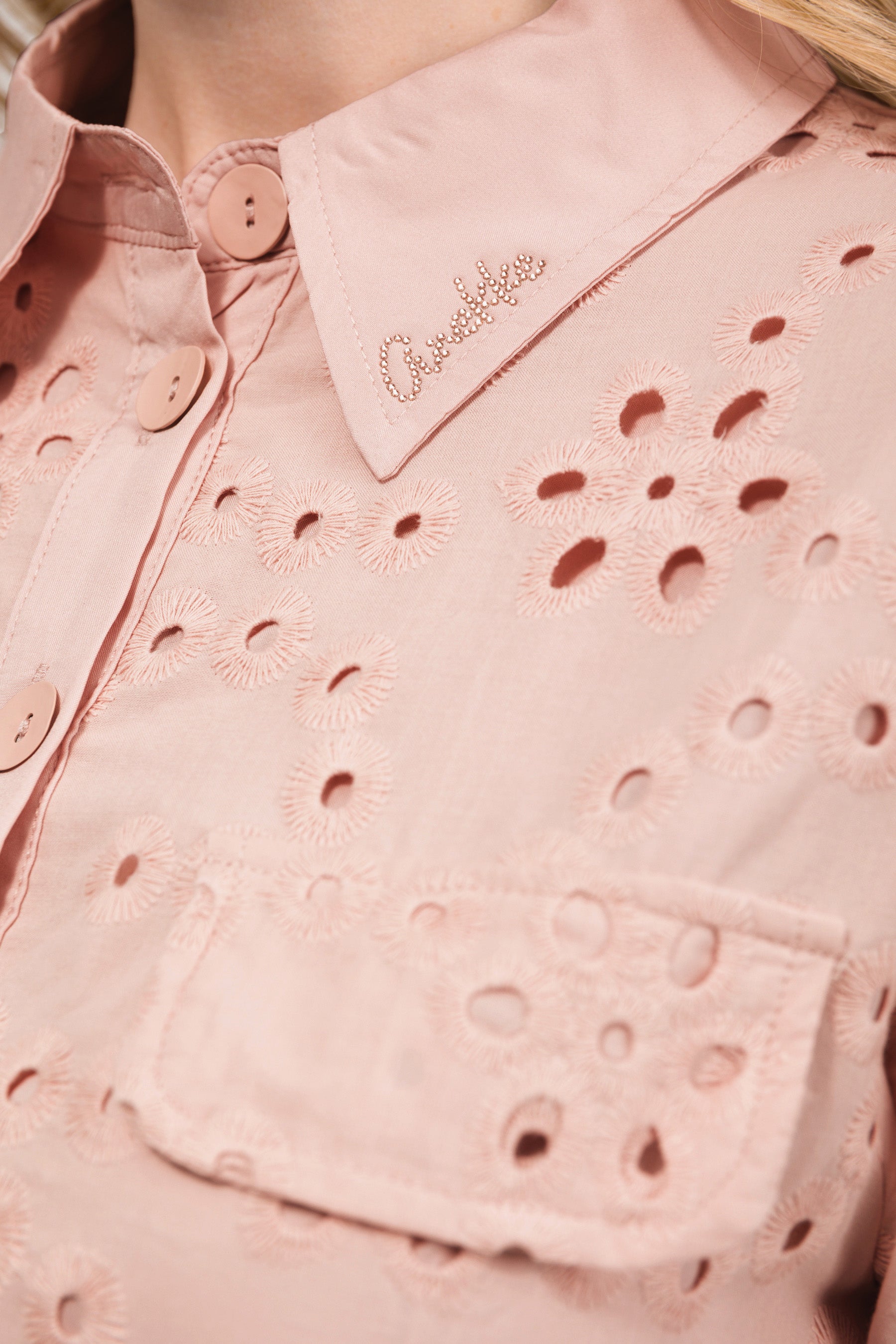 Vestido de manga larga rosa