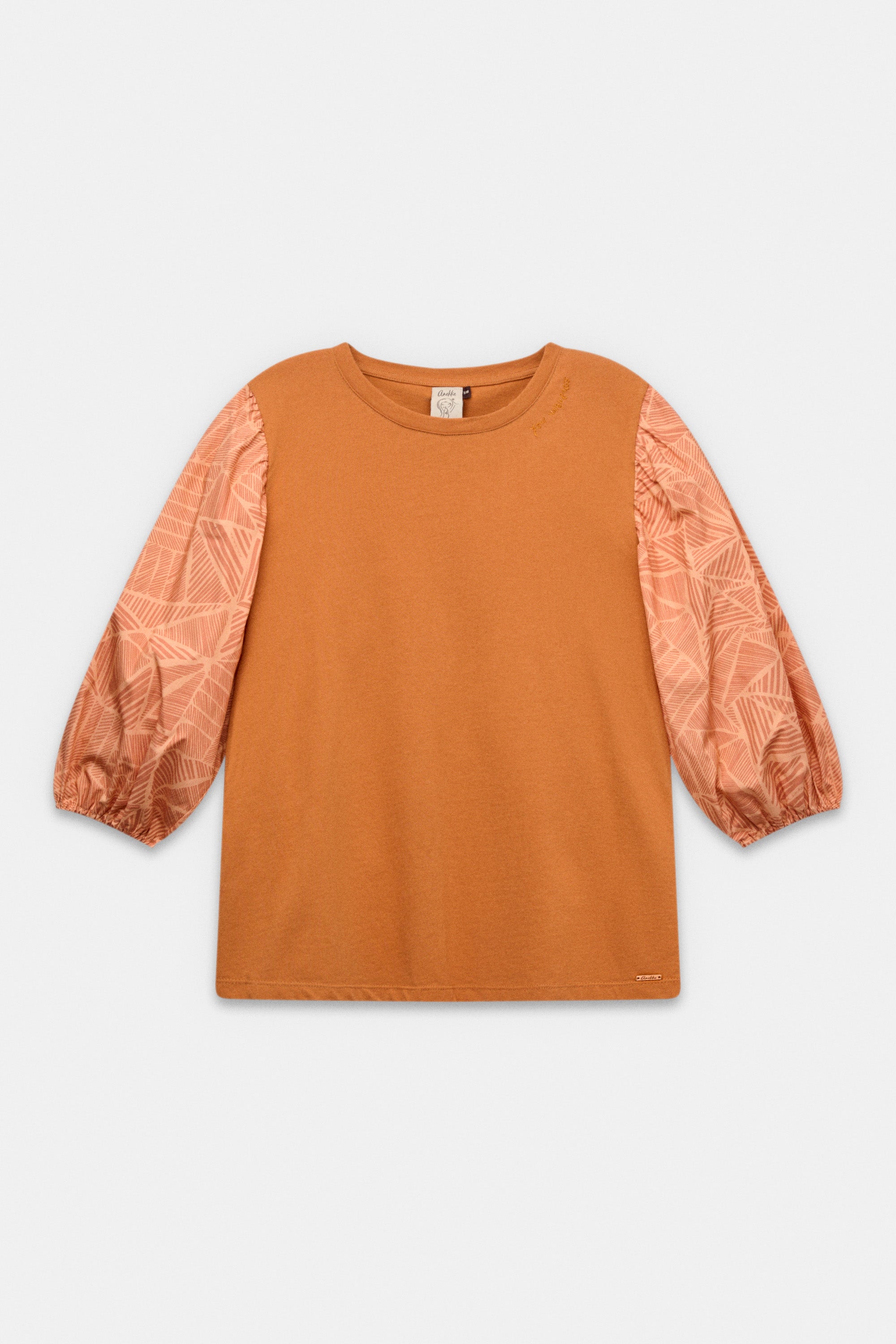 Camiseta con mangas abullonadas y print