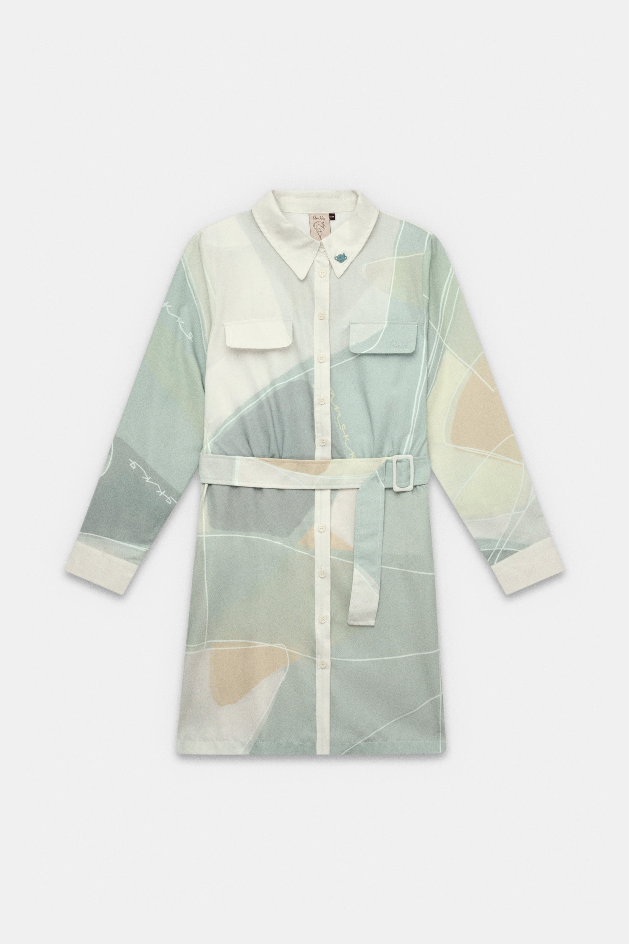 Vestido de manga larga rosa