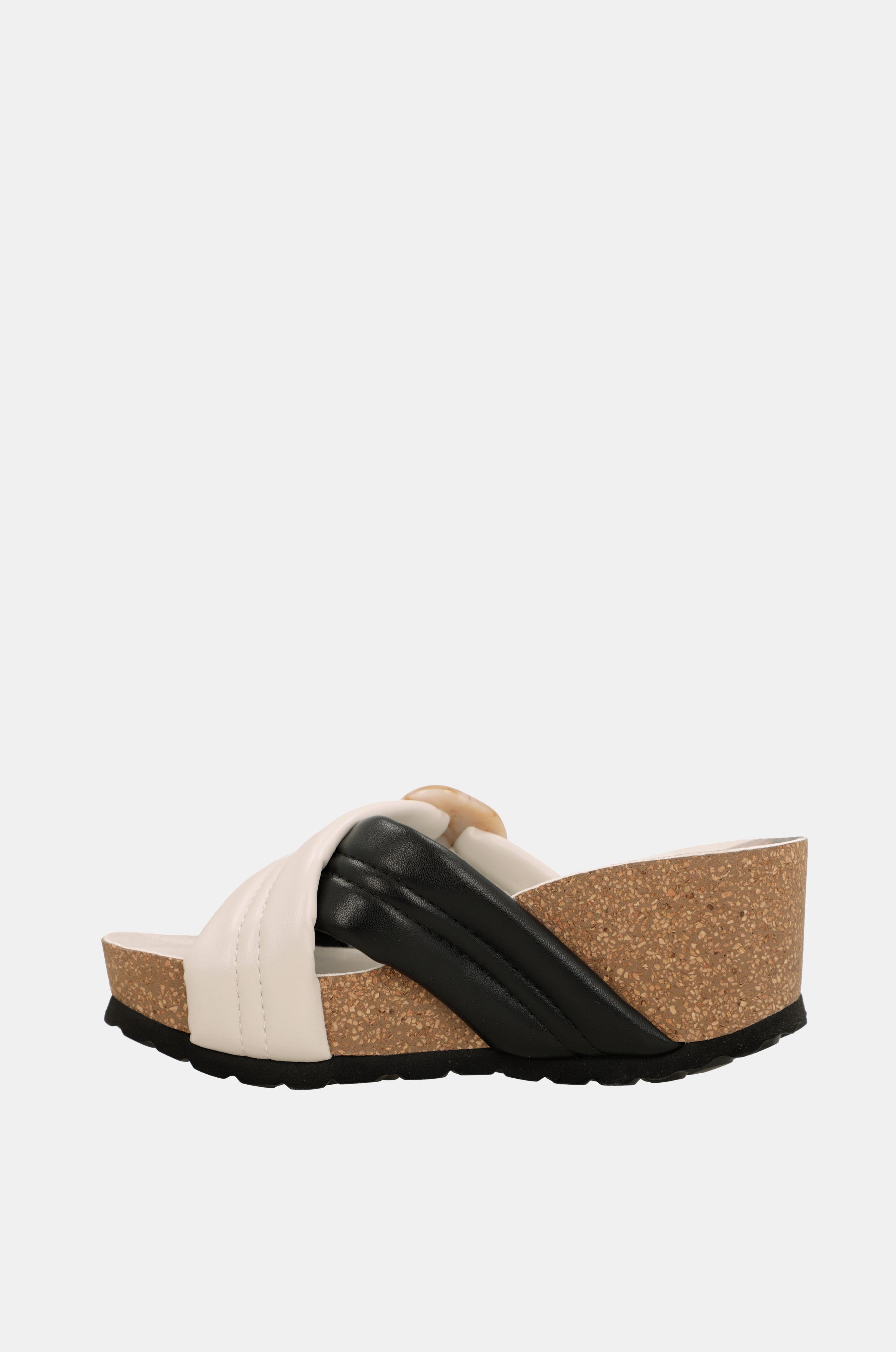 Sandalias cruzada blanca y negra