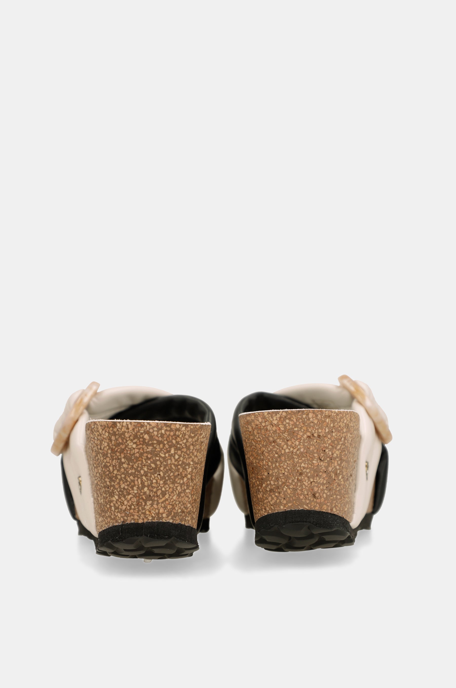 Sandalias cruzada blanca y negra