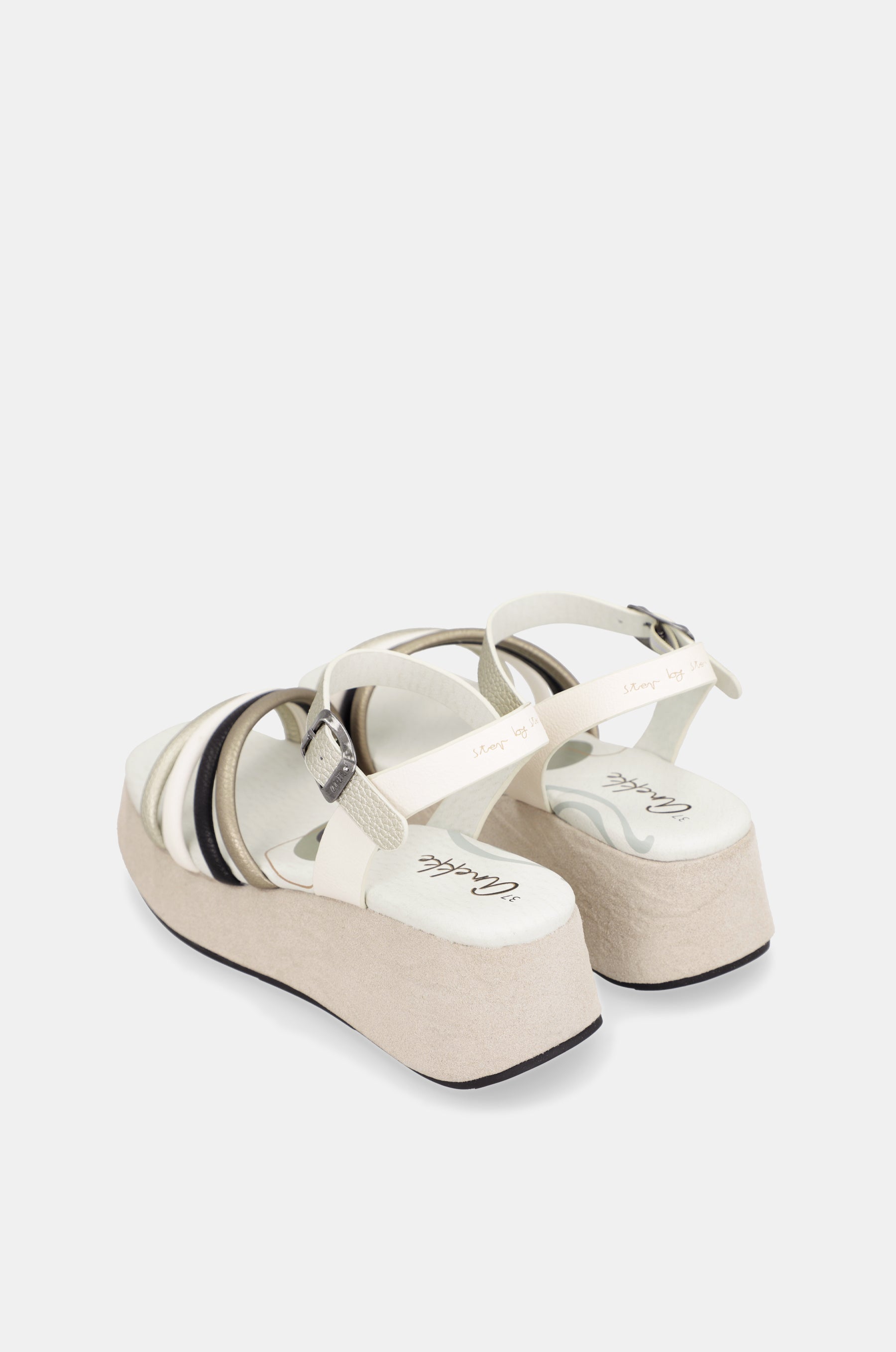 Sandalias con plataforma beige