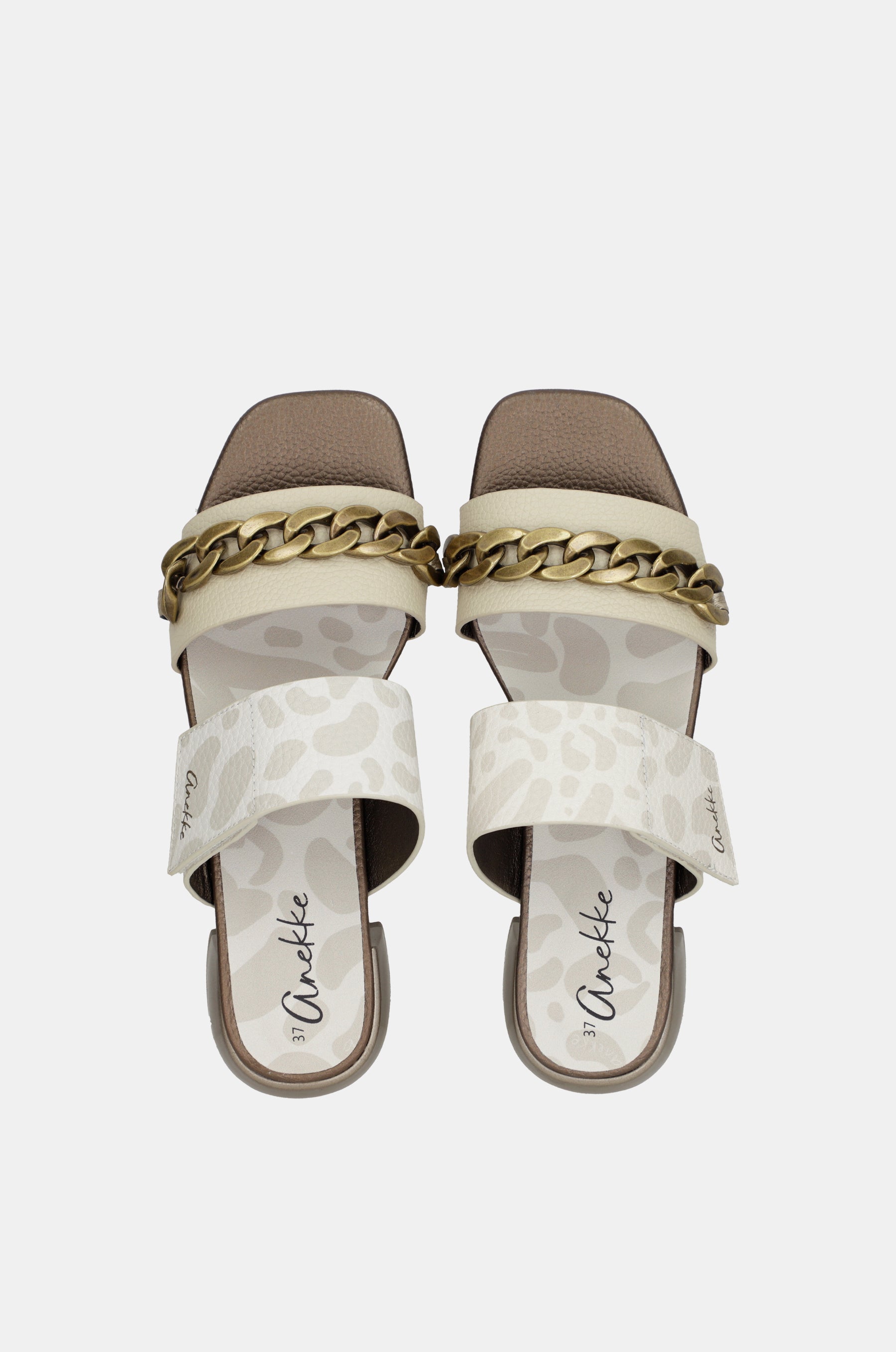 Sandalias con tacón y eslabones Gaia