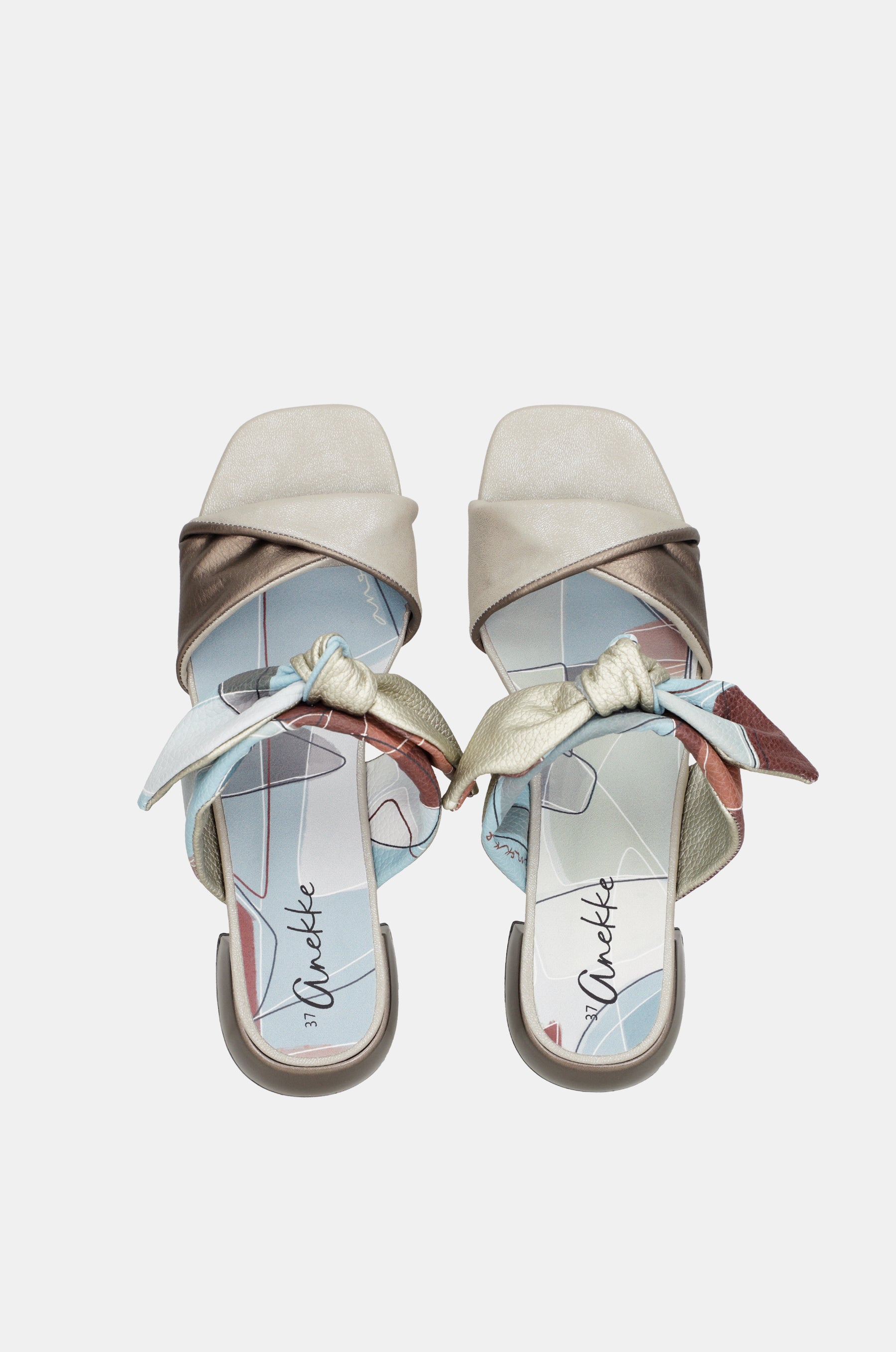 Sandalias con tacón y nudo Auralis