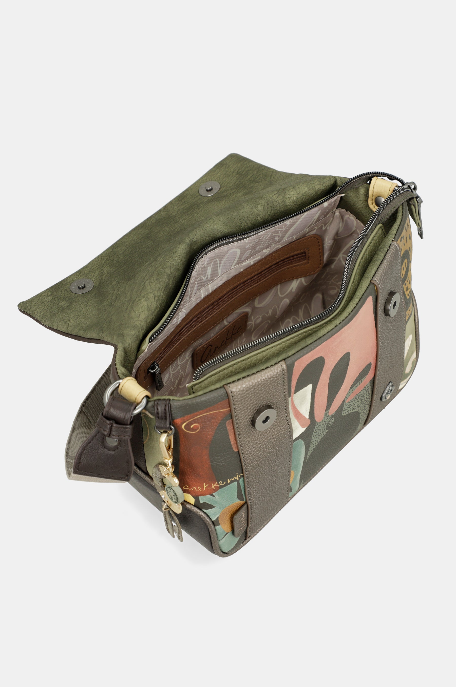 Bandolera con solapa estampada Amphora