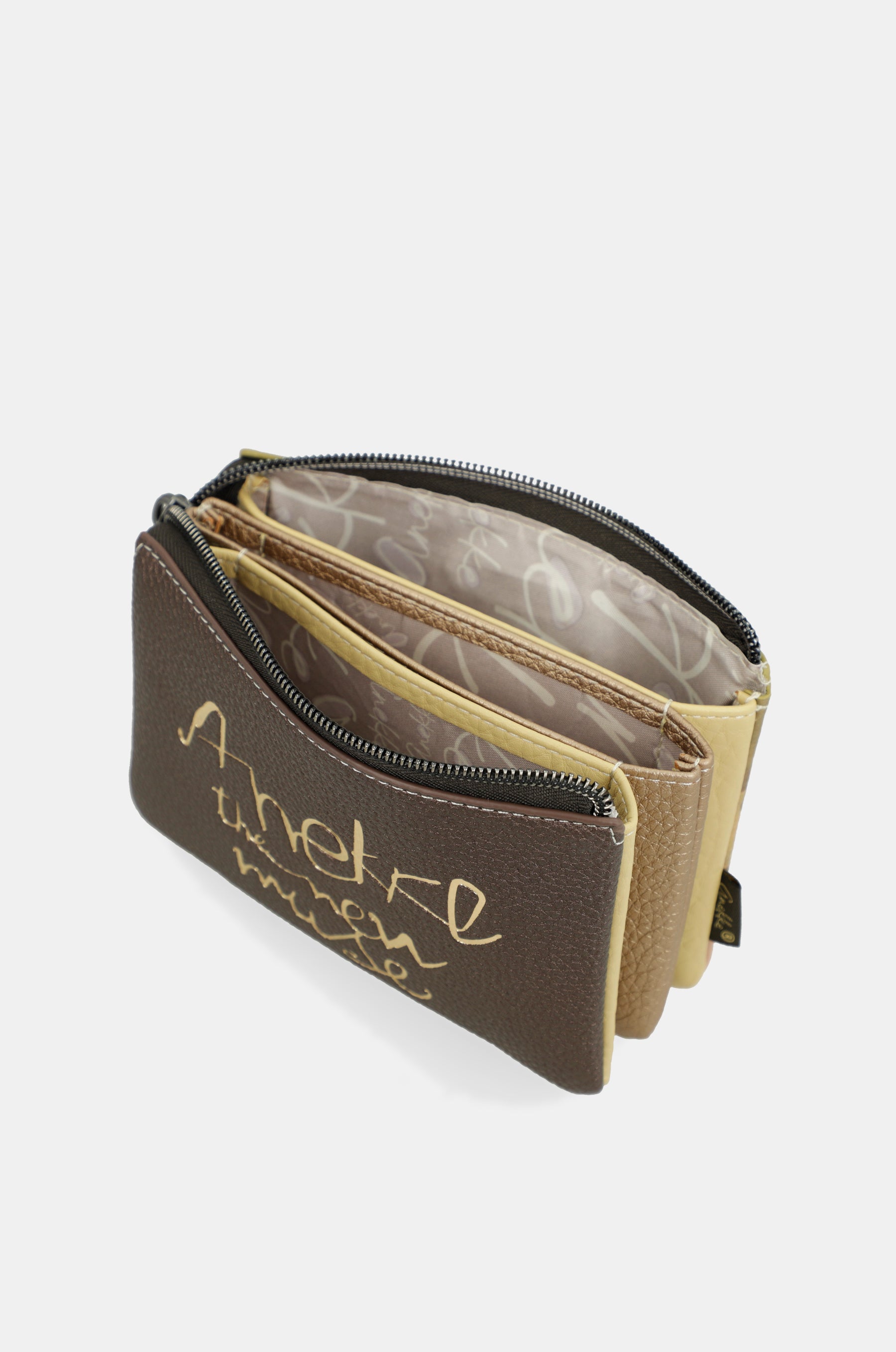 Monedero triple compartimento Bloom