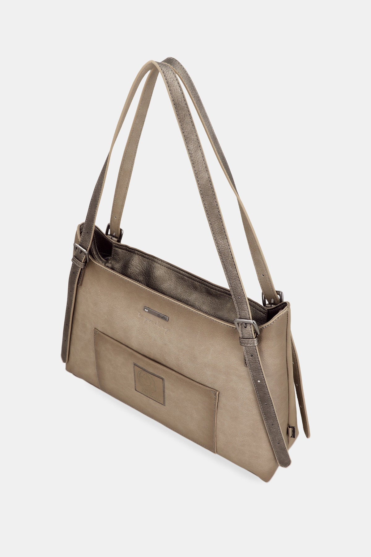 Bolso de hombro Taupe