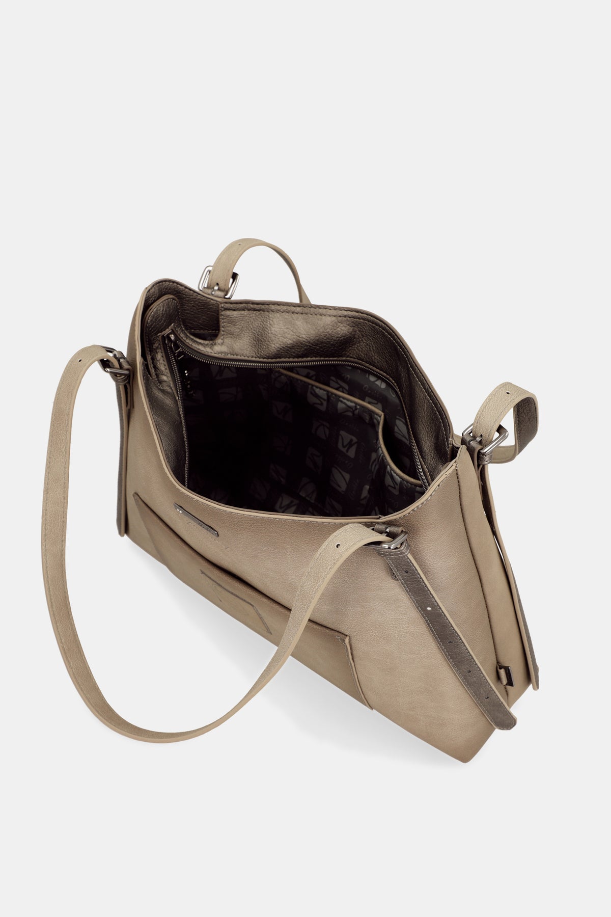 Bolso de hombro Taupe