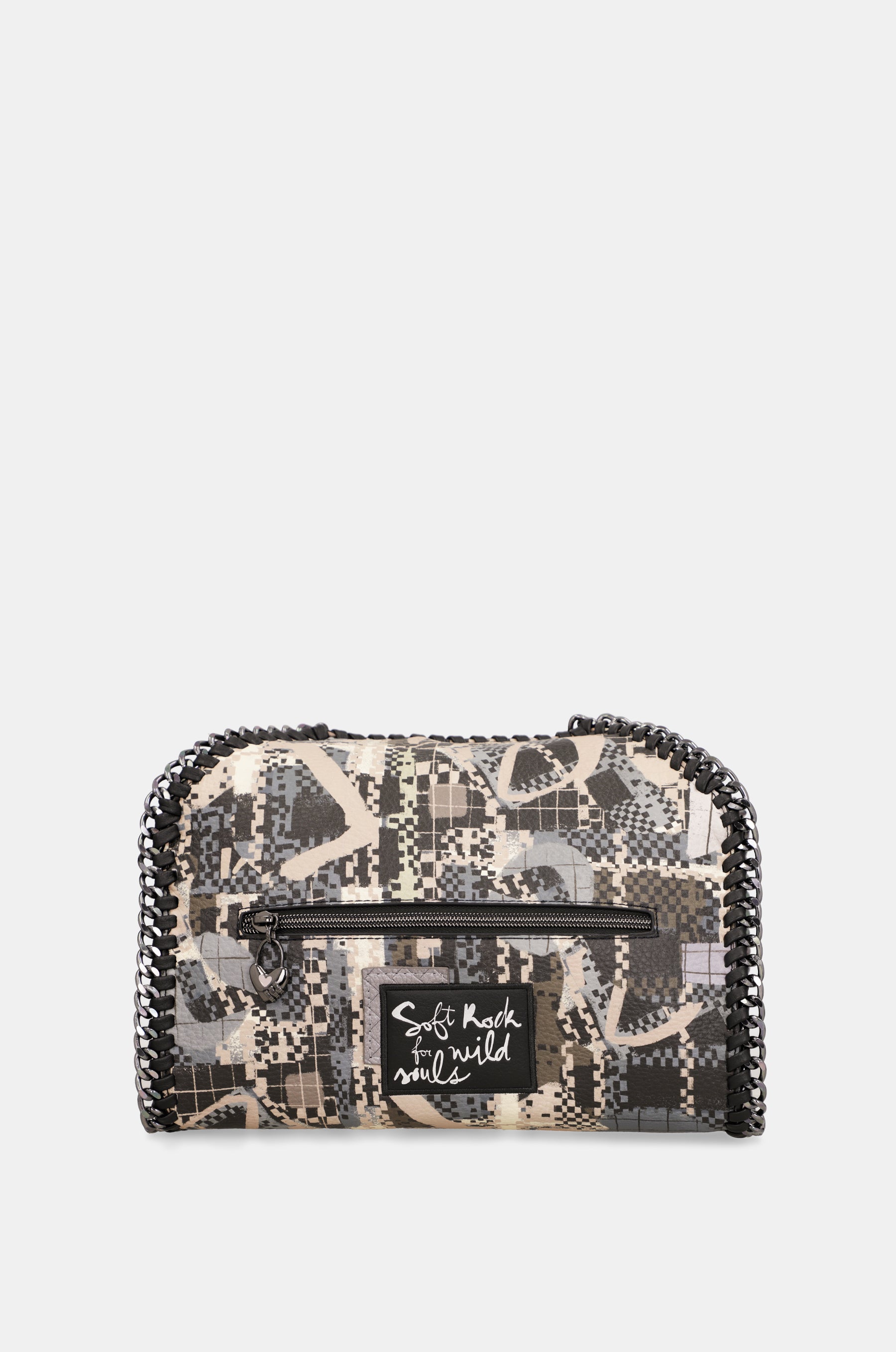 Bolso de hombro con asa metálica Iron