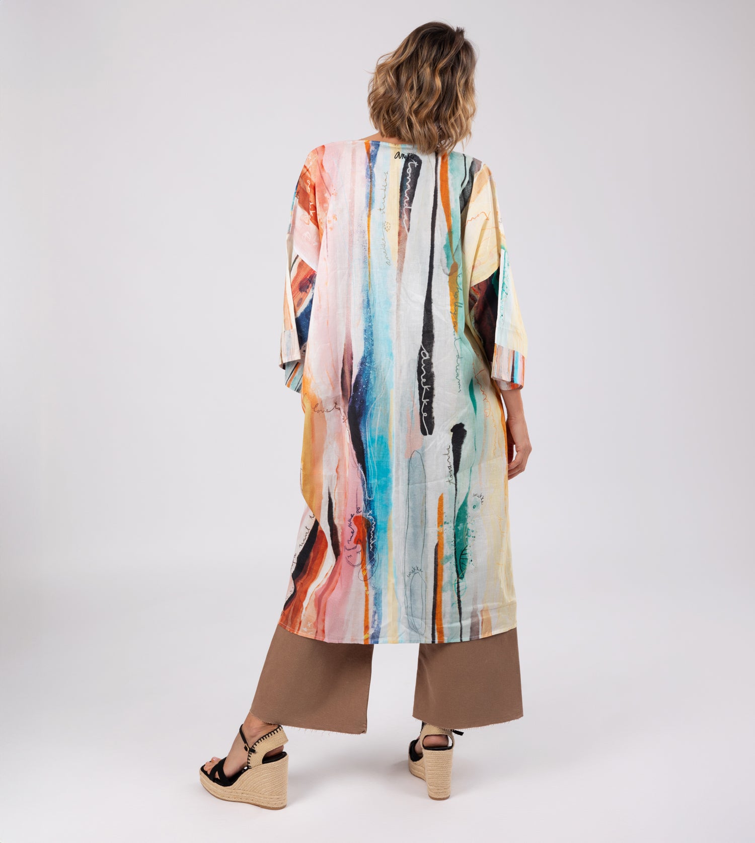 Kimono largo estampado Studio