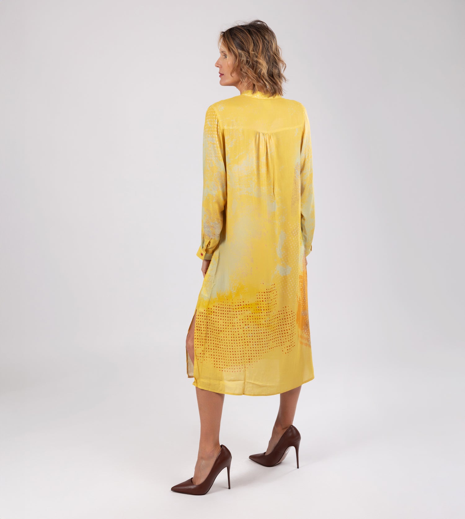 Vestido camisero amarillo