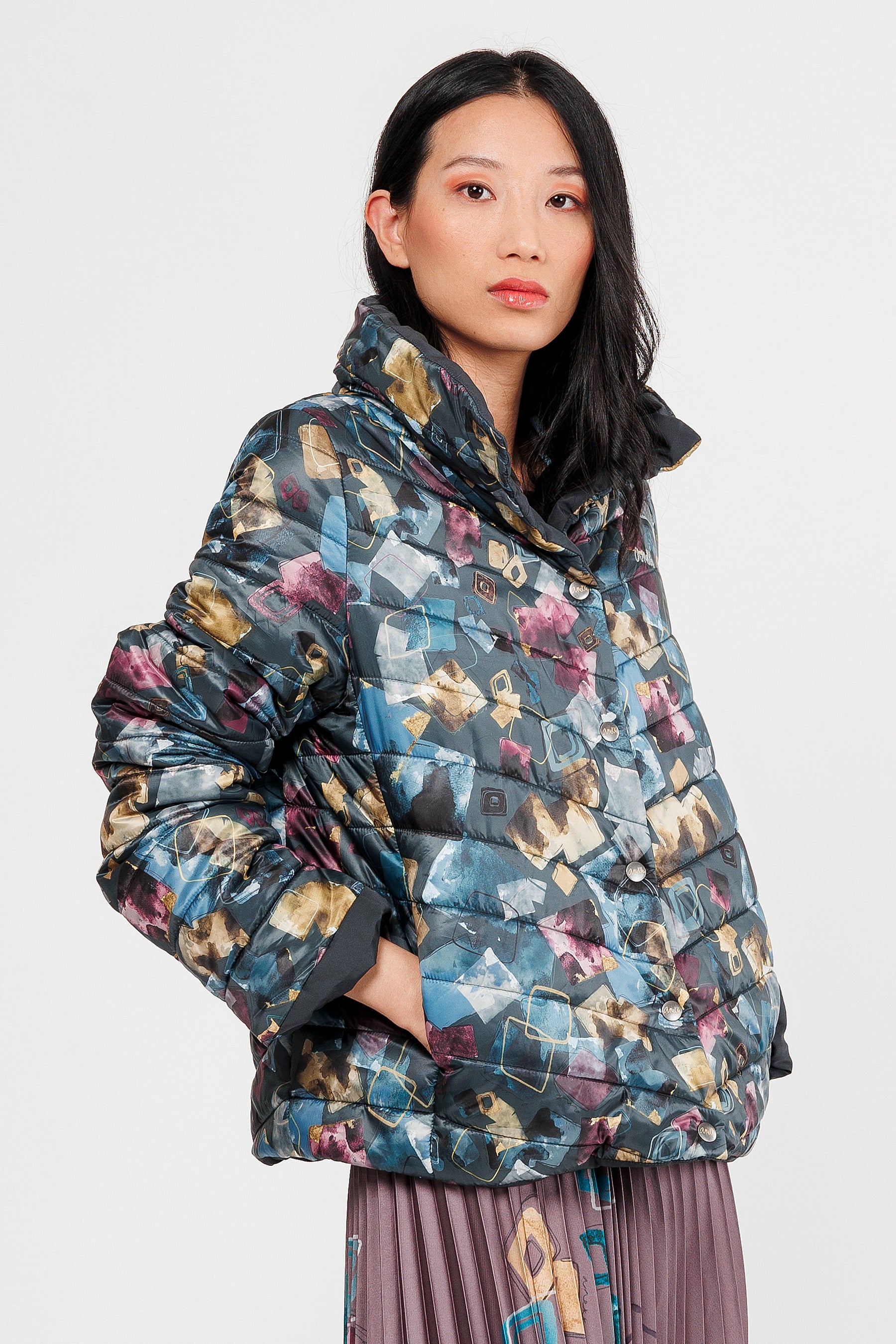 Chaqueta reversible gris