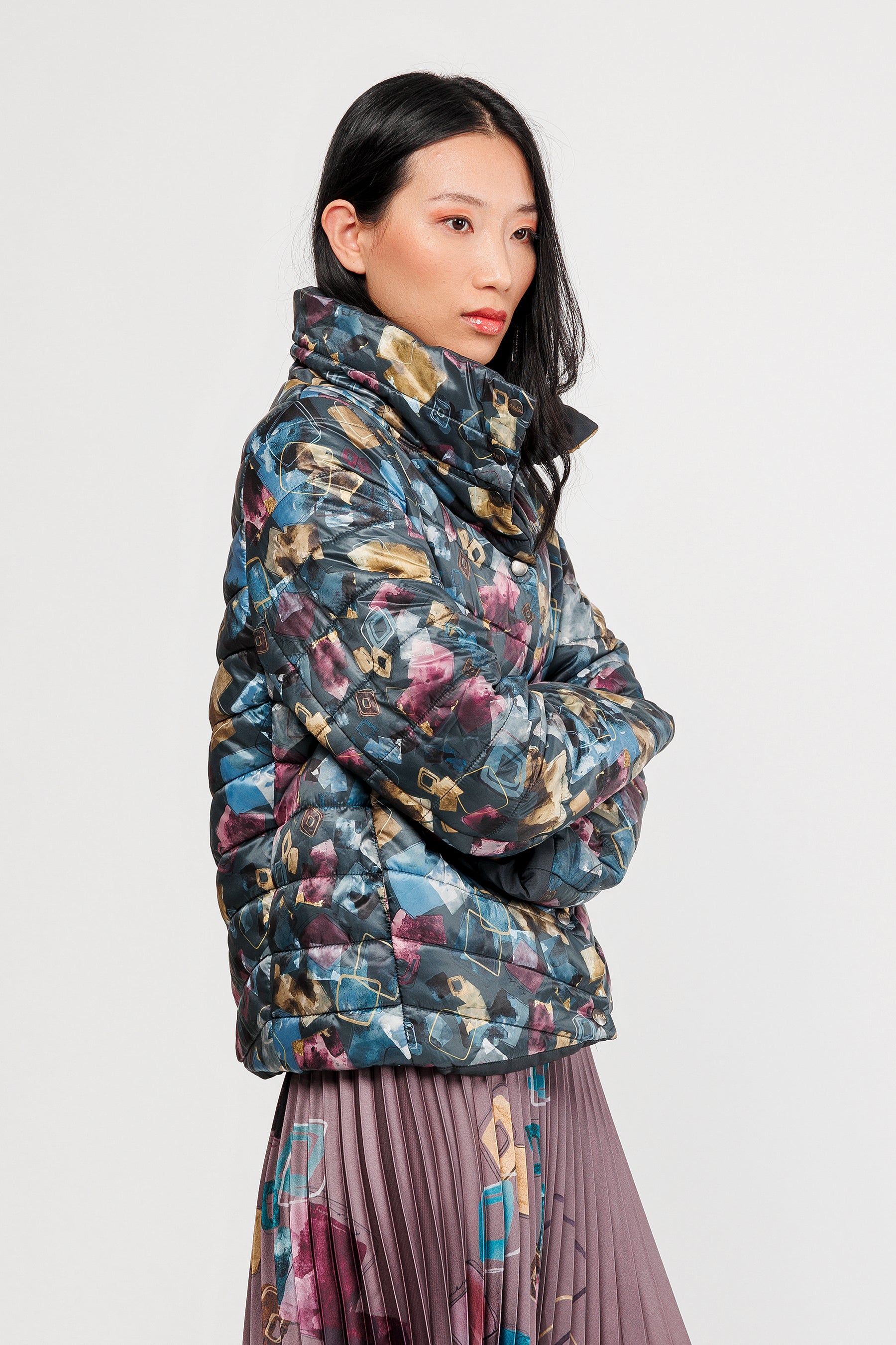 Chaqueta reversible gris