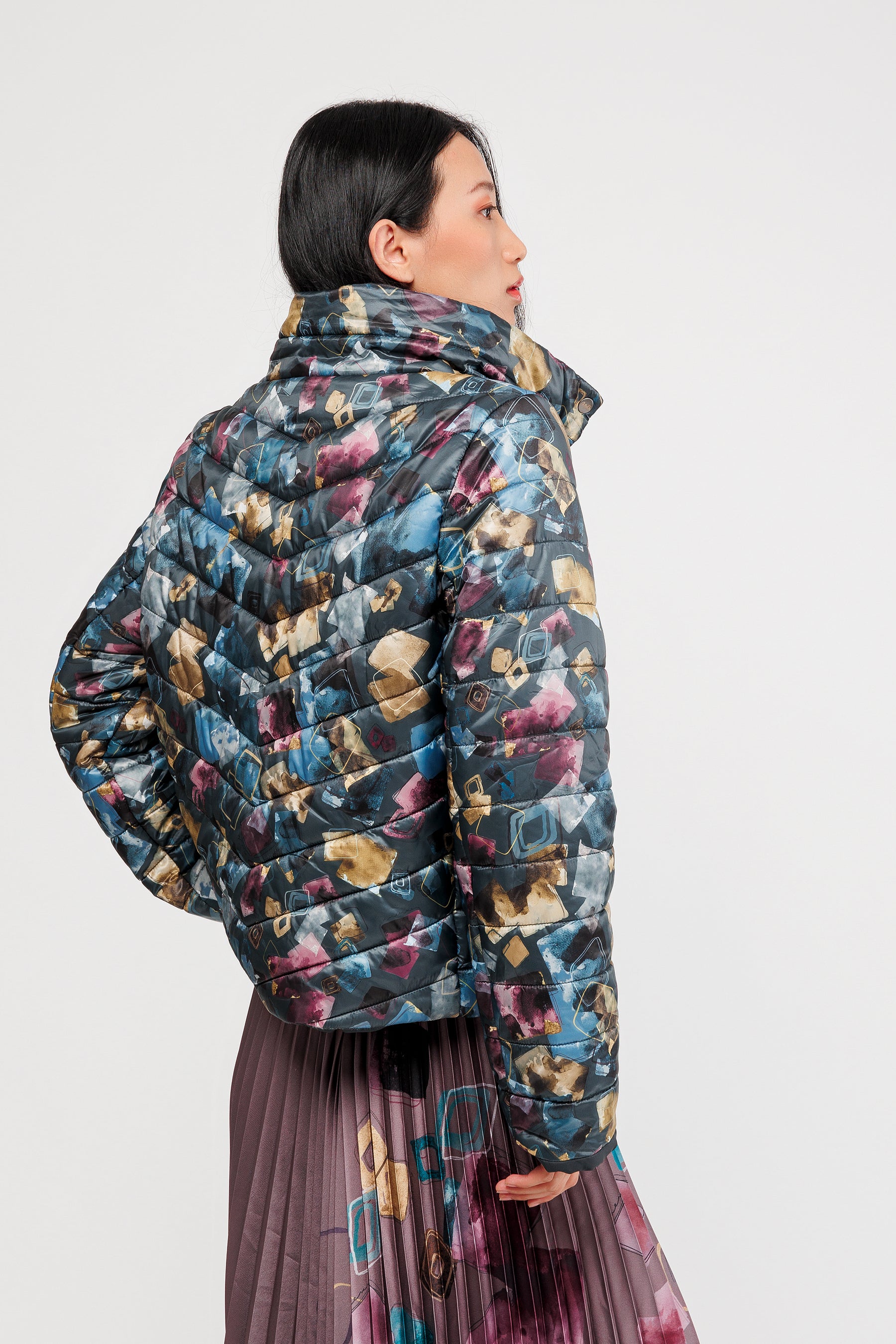 Chaqueta reversible gris