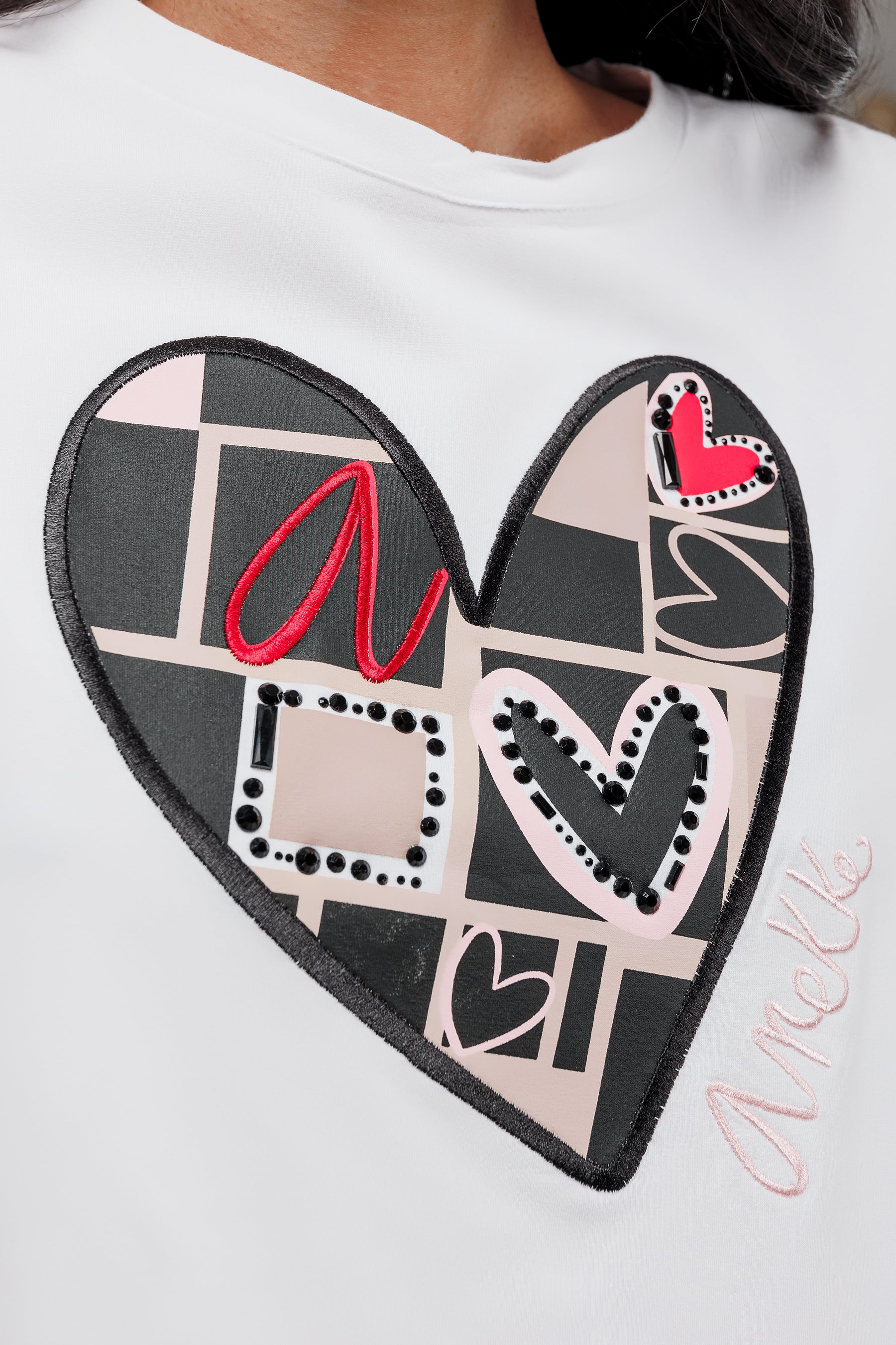 Camiseta manga corta corazón
