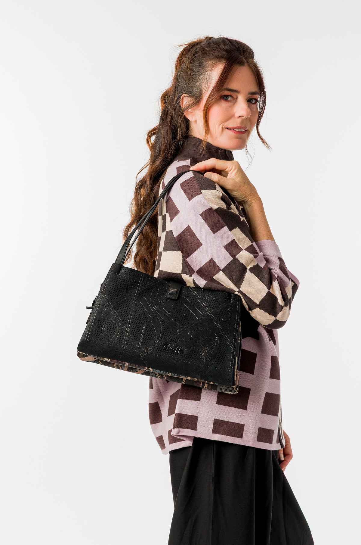 Bolso de hombro cuadrado Iron
