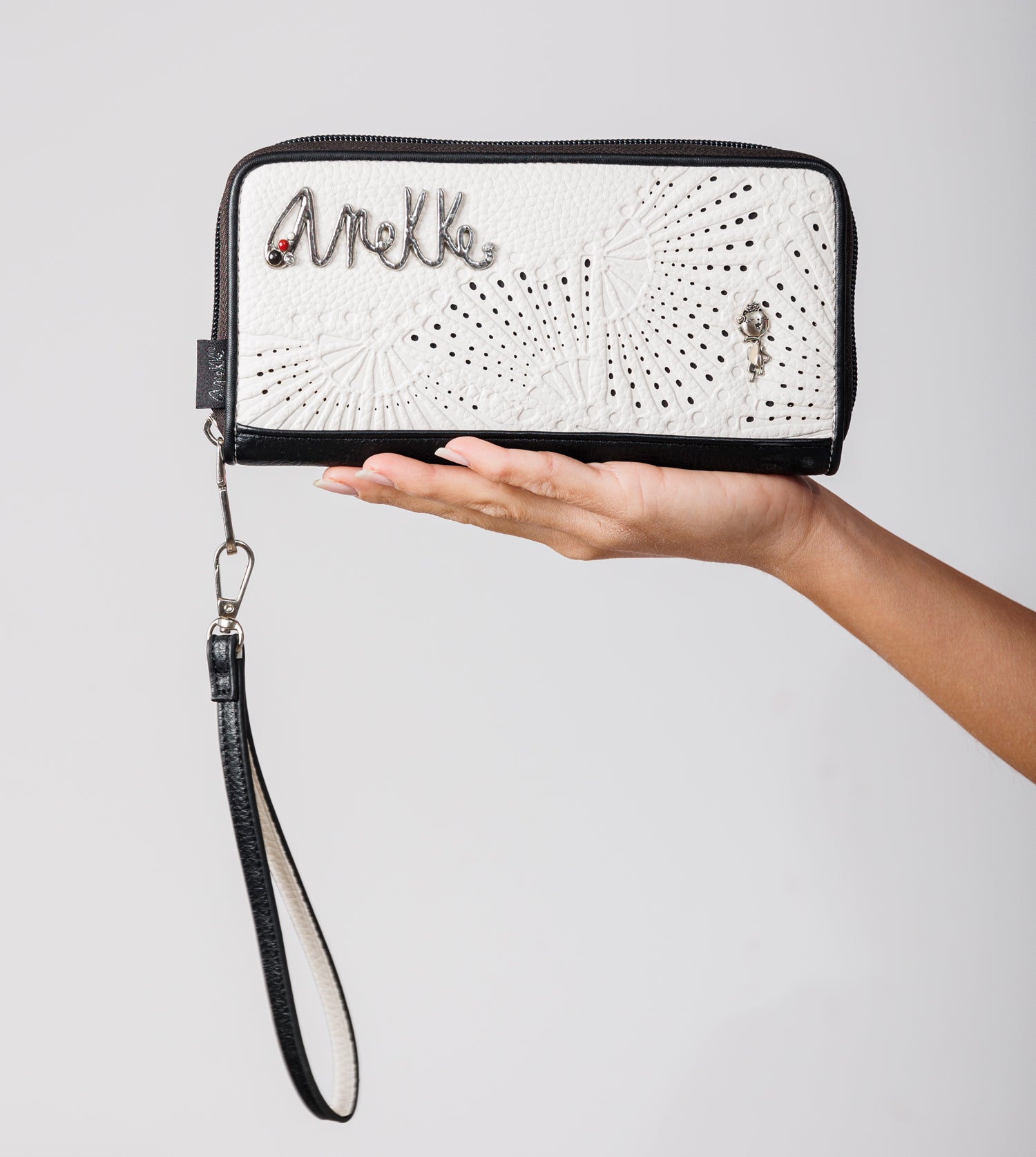 Billetero grande estampado RFID Lunares