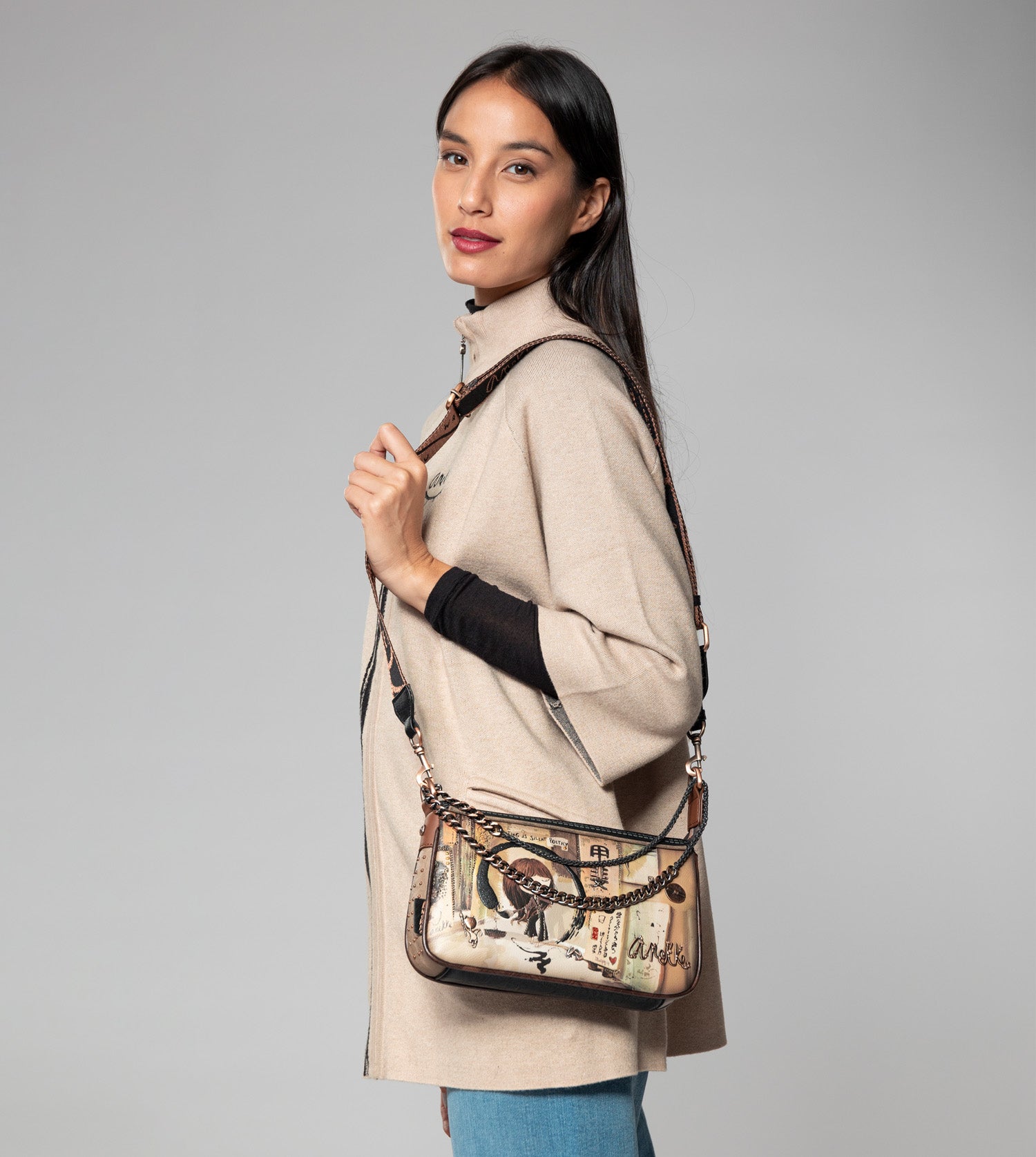 Bolso con asa metal Shōen
