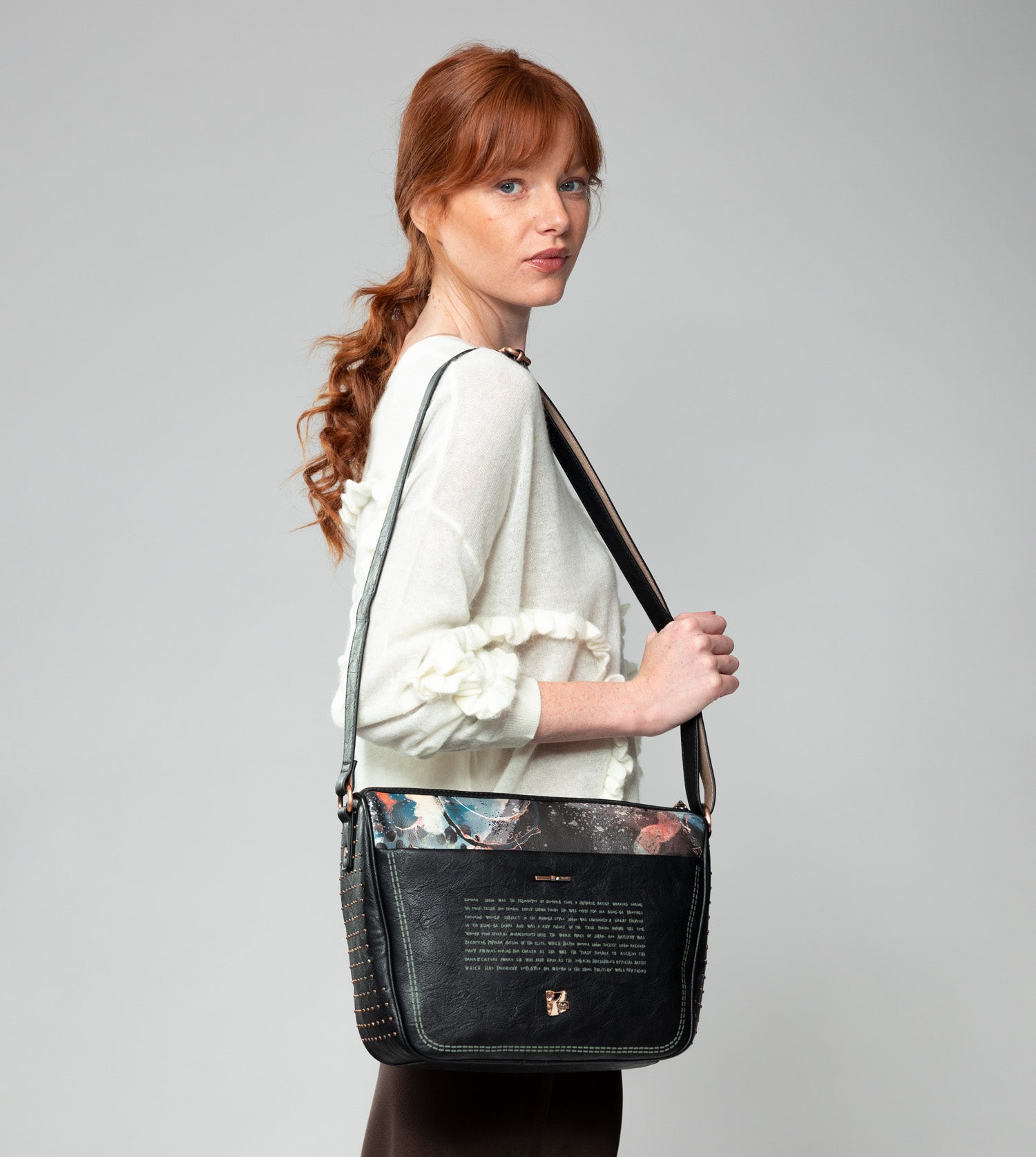 Bandolera grande con bolsillos Shōen