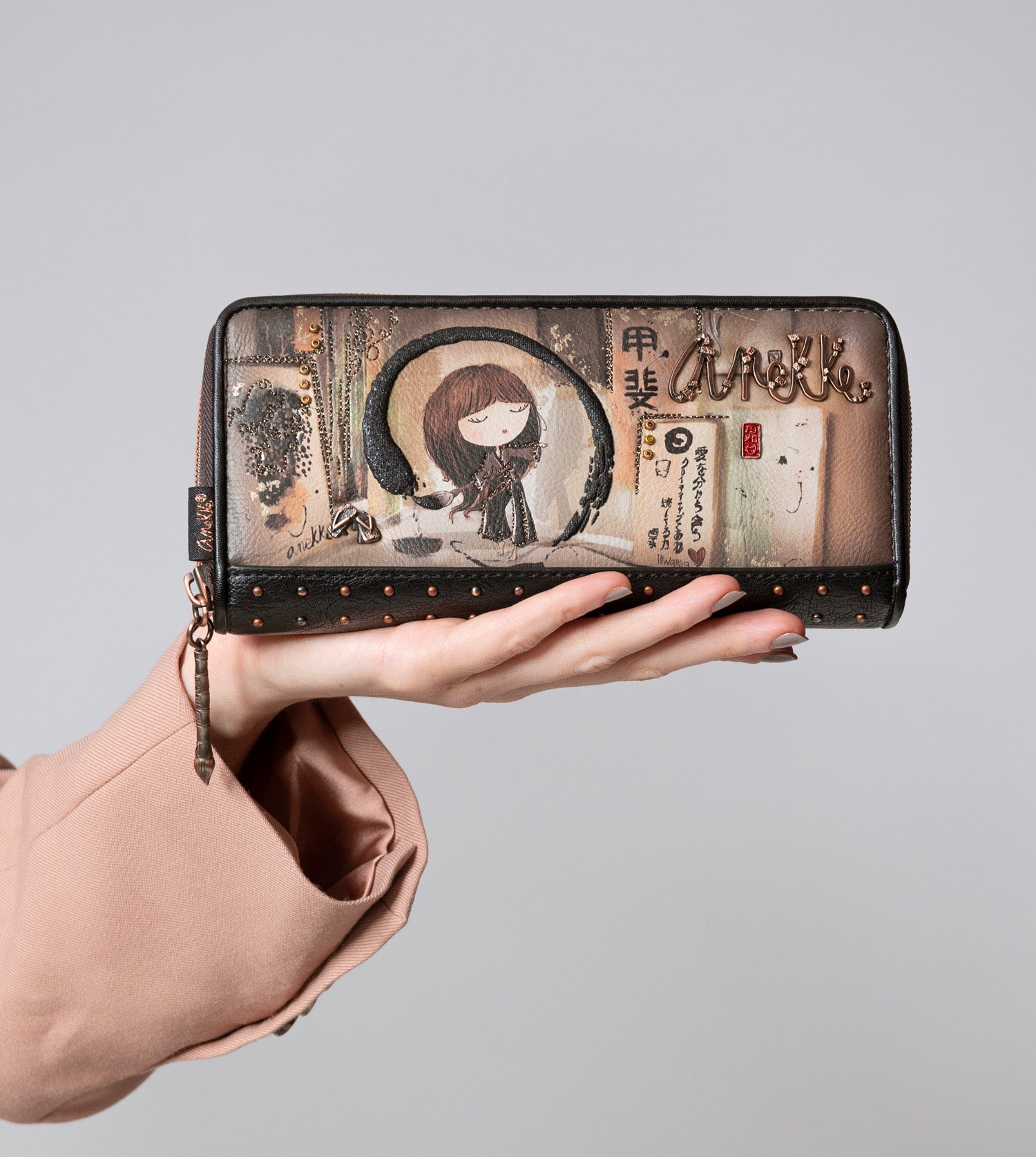 Billetero grande negro RFID Shōen