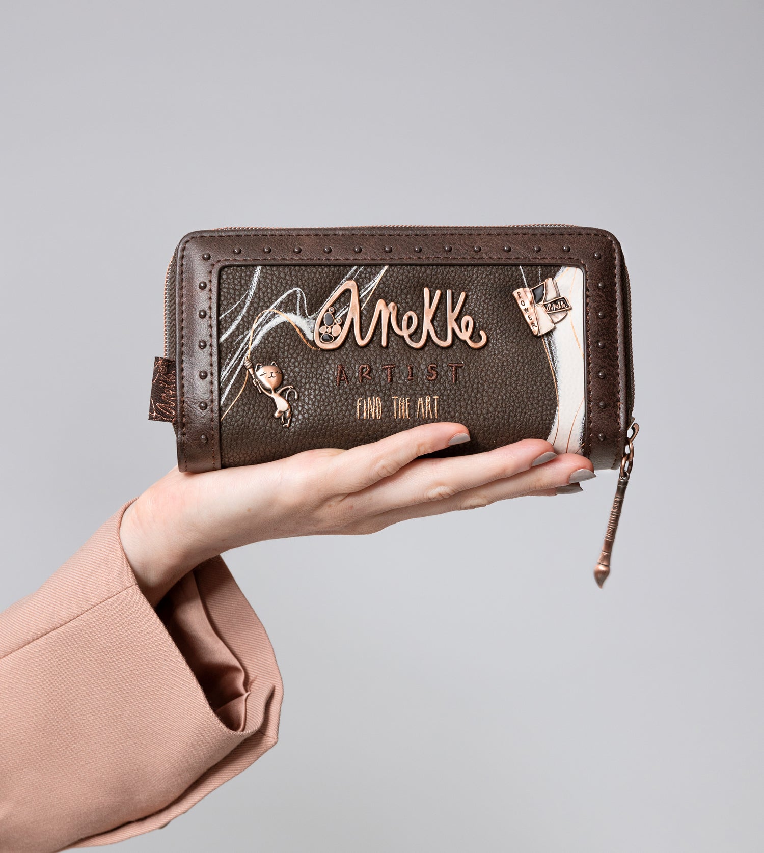 Billetero grande marrón RFID Nature Shodō