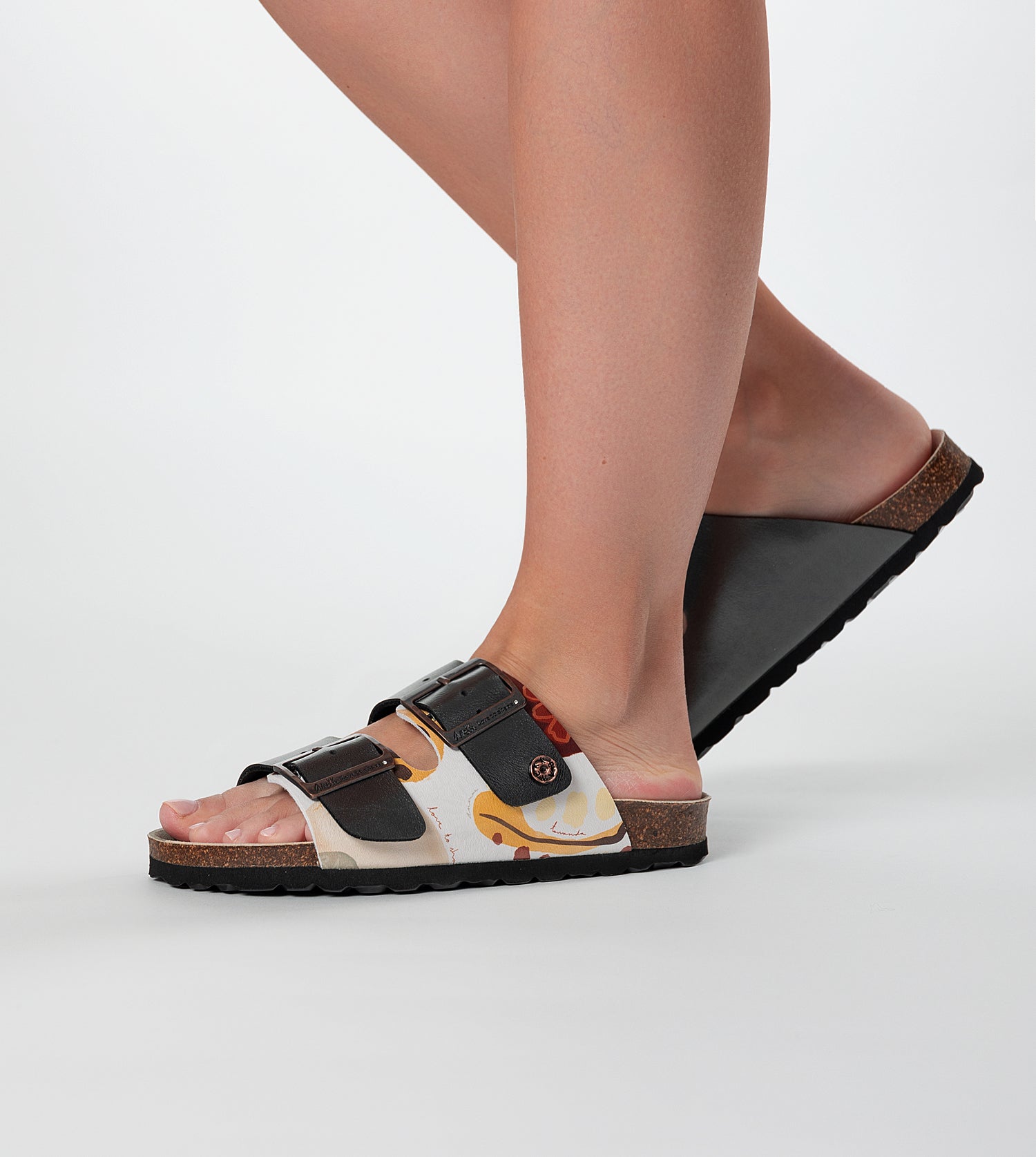 Sandalias bio multicolor negras