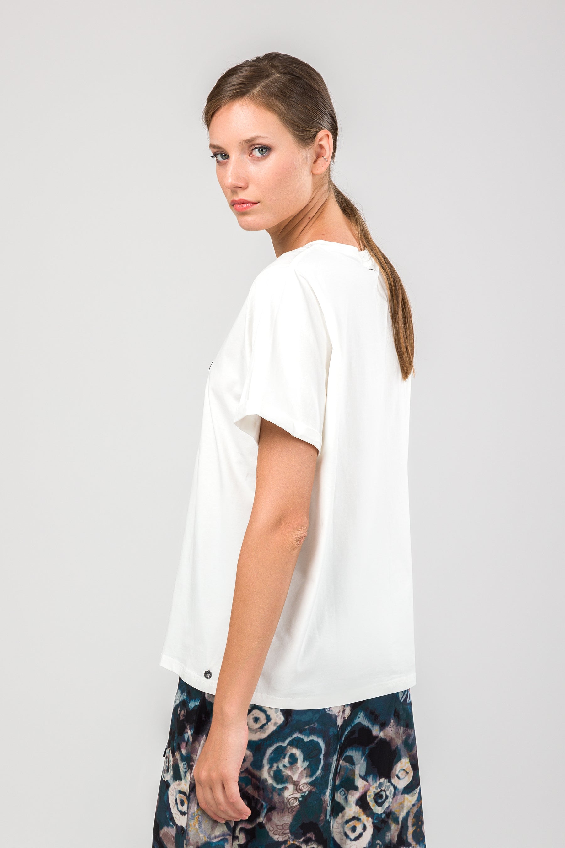 Camiseta manga corta blanca Studio