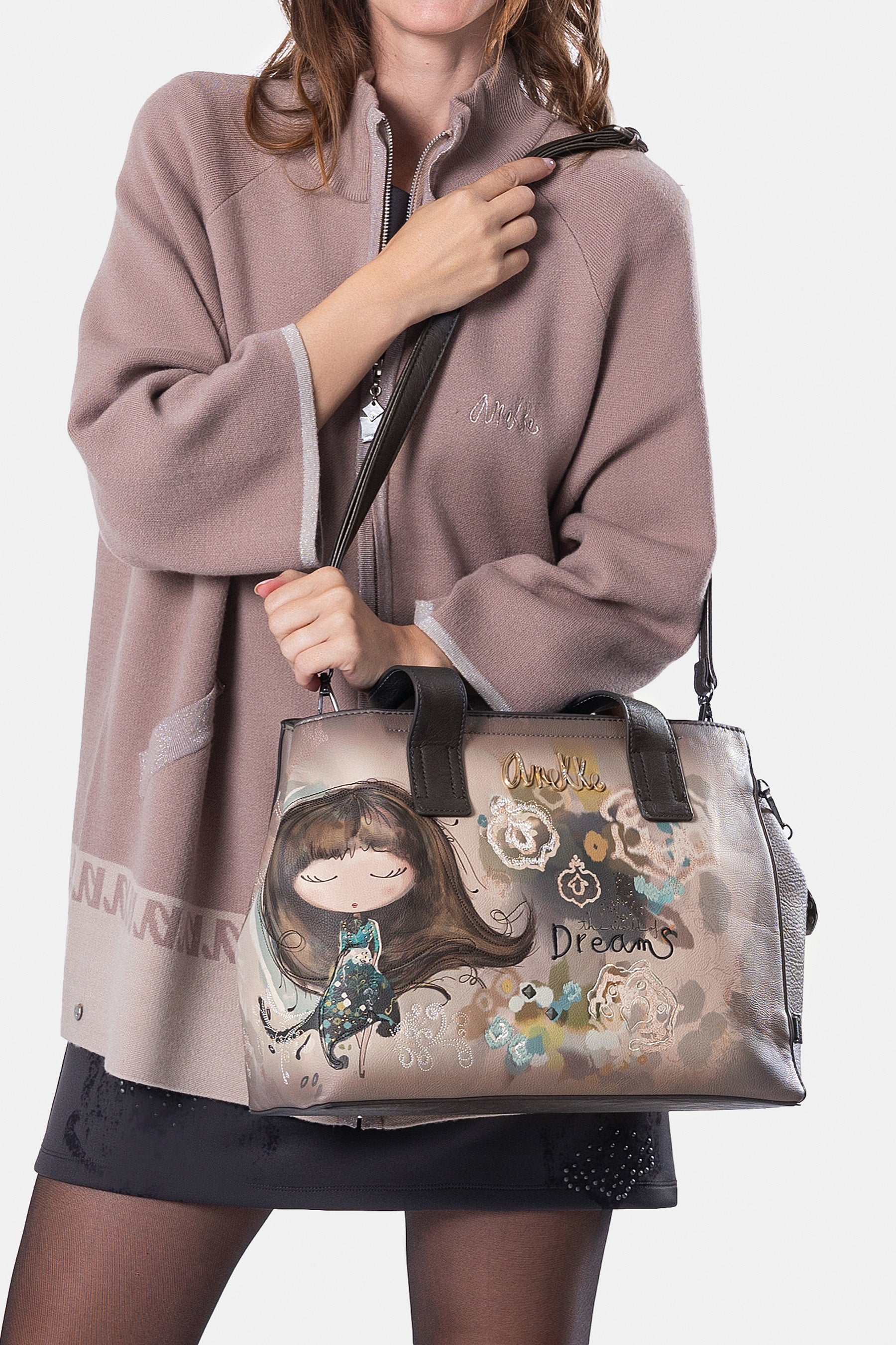 Bolso de mano con bandolera Real