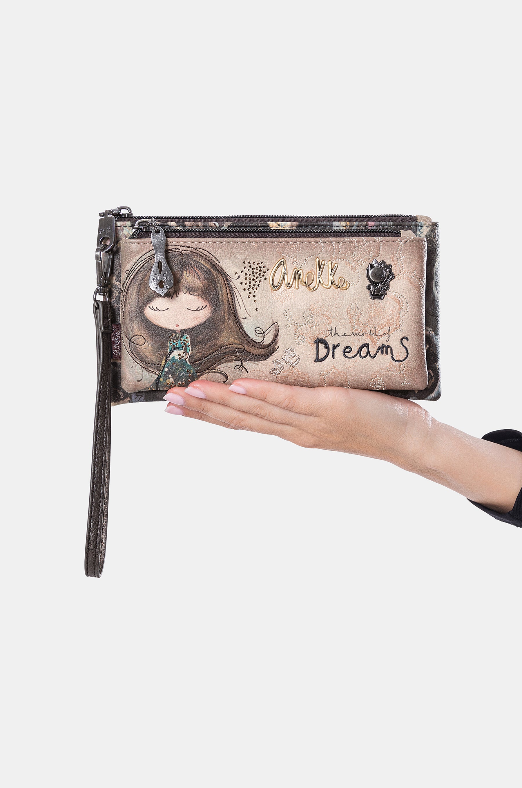 Billetero y bolso de mano Real