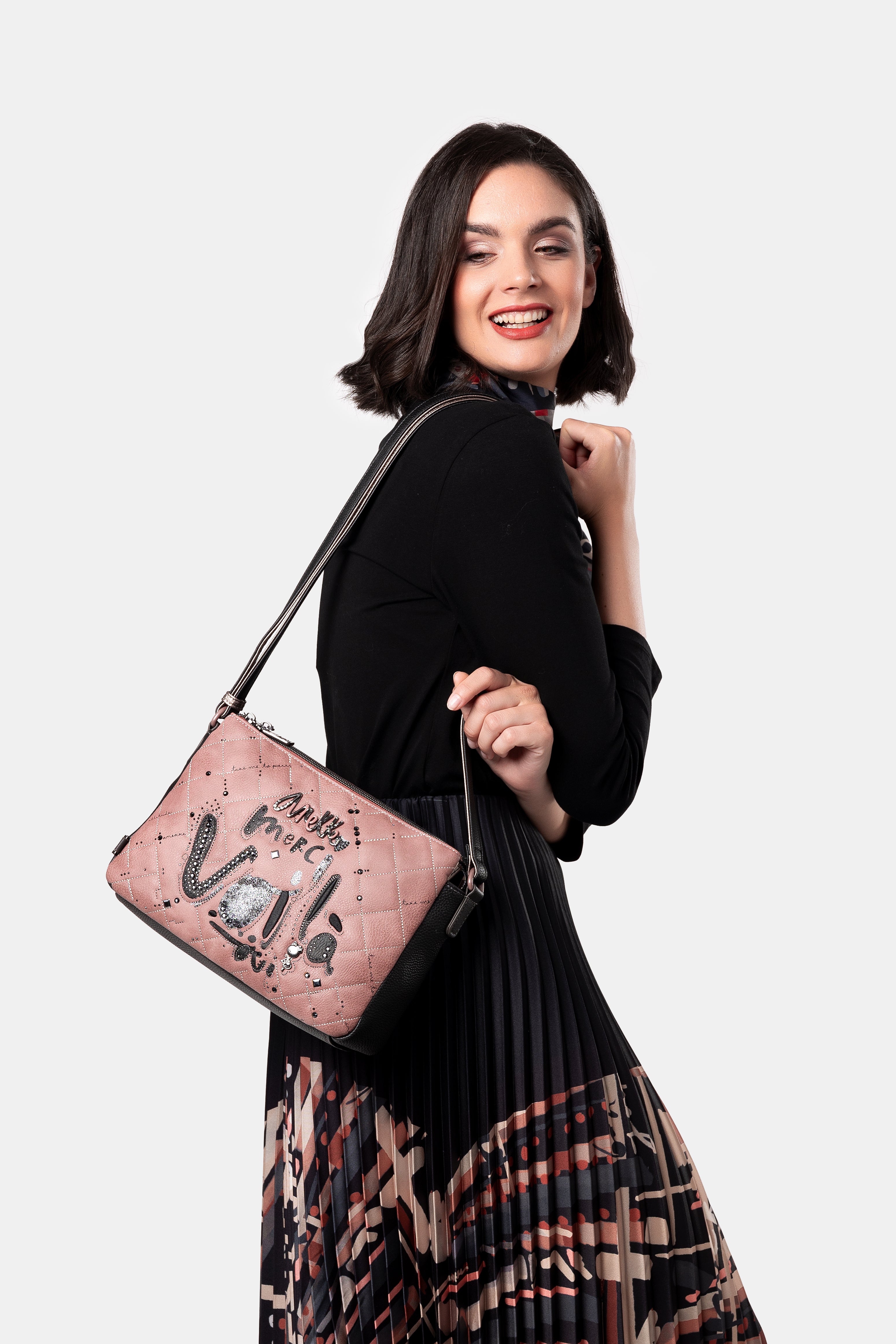 Bandolera estampada 3 compartimentos Parisian