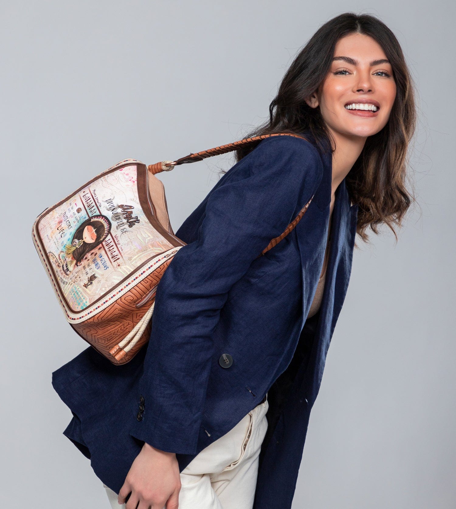Bolso de hombro con bandolera menire