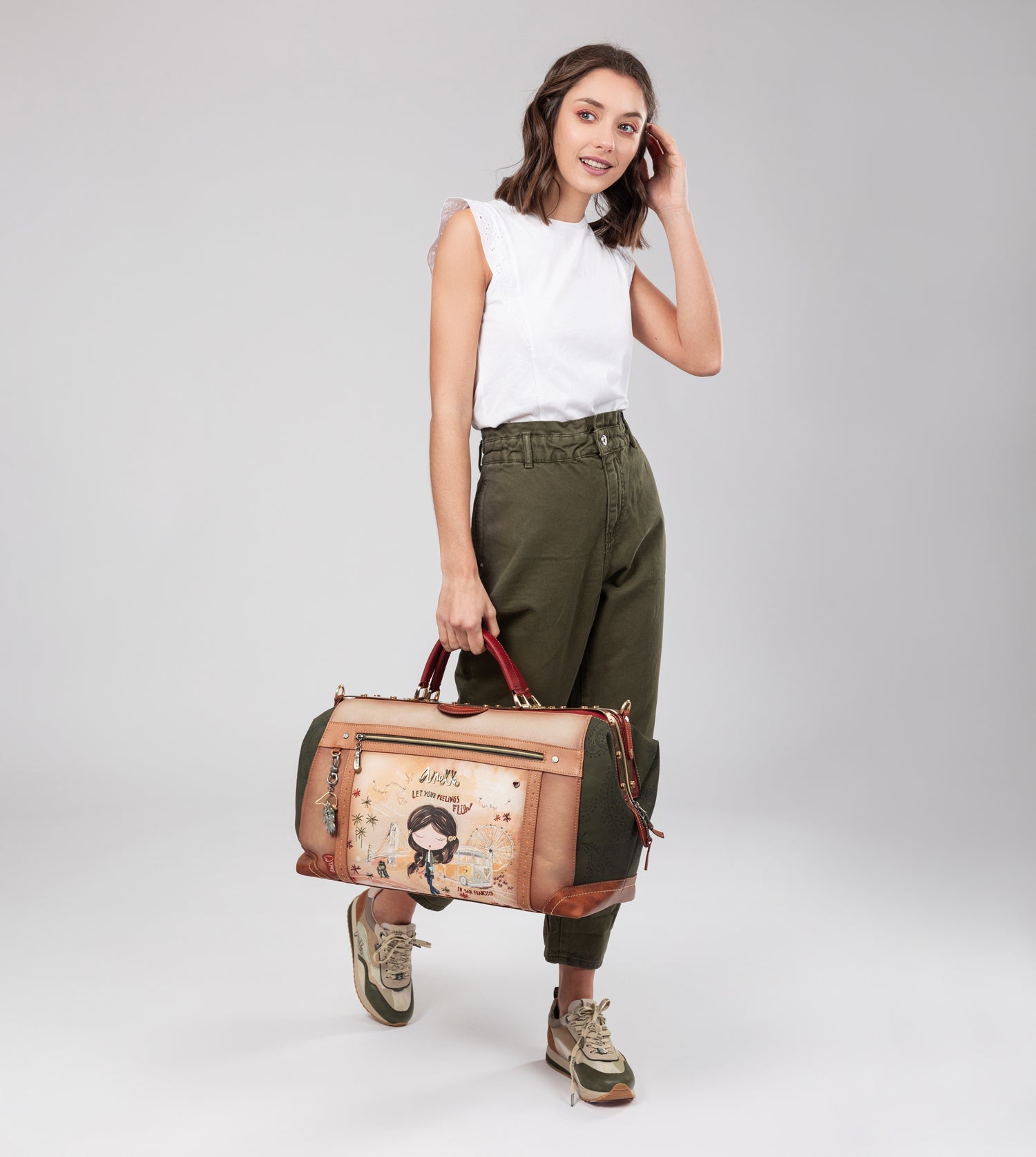 Bolsa de viaje Peace & Love Camel