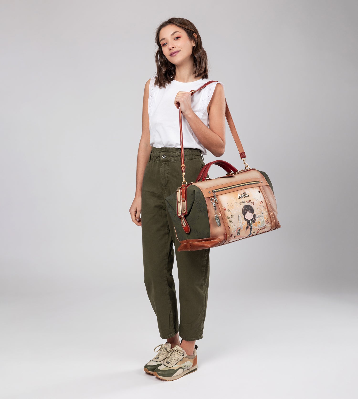 Bolsa de viaje Peace & Love Camel