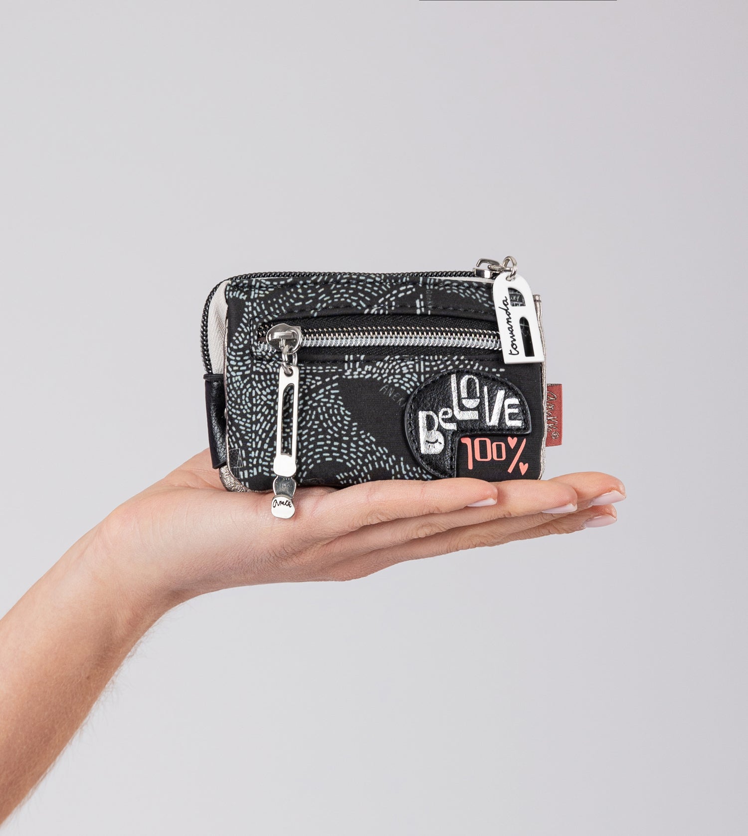 Monedero triple compartimento Nature Sixties