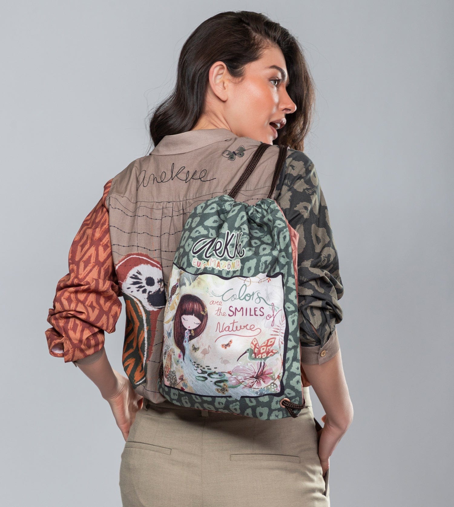 Mochila saco de tela Amazonia