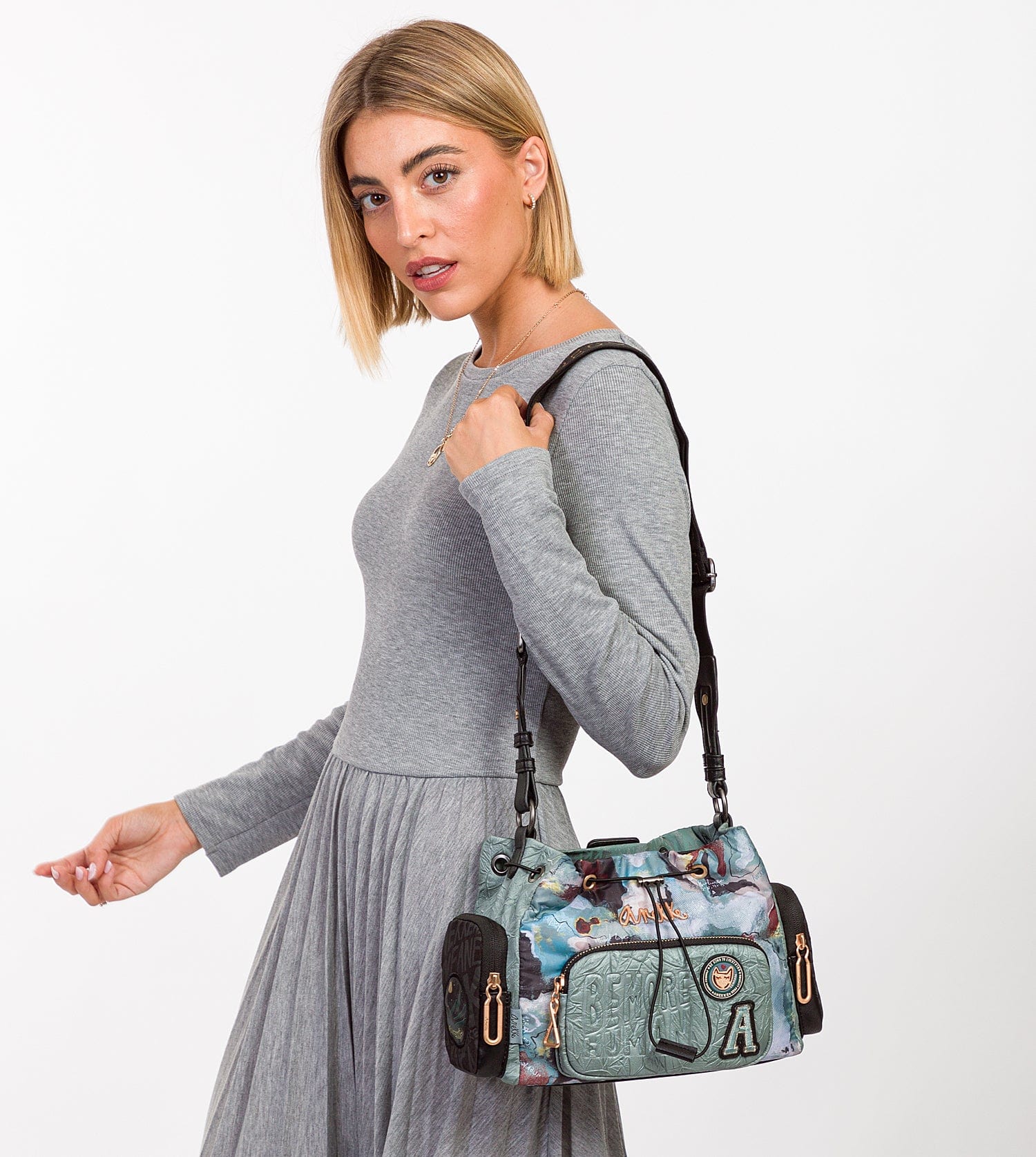 Bolso tipo bombonera Nature Woods