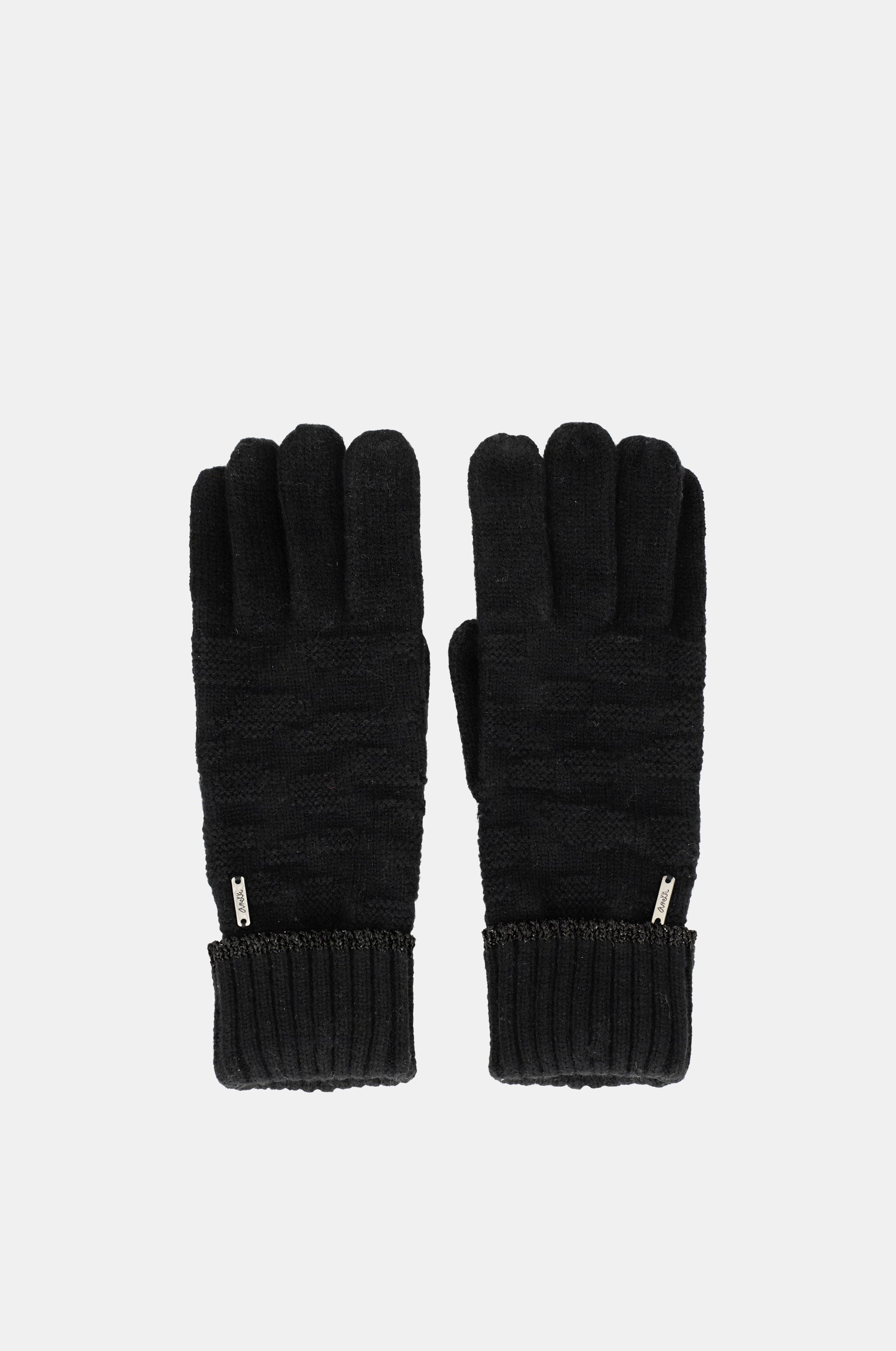 Guantes de punto negro