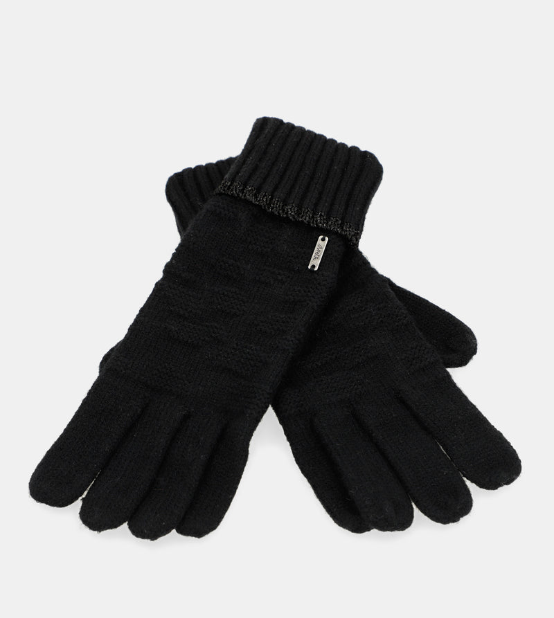 Guantes de punto negro