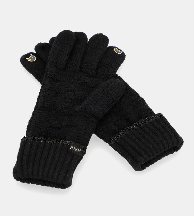 Guantes de punto negro