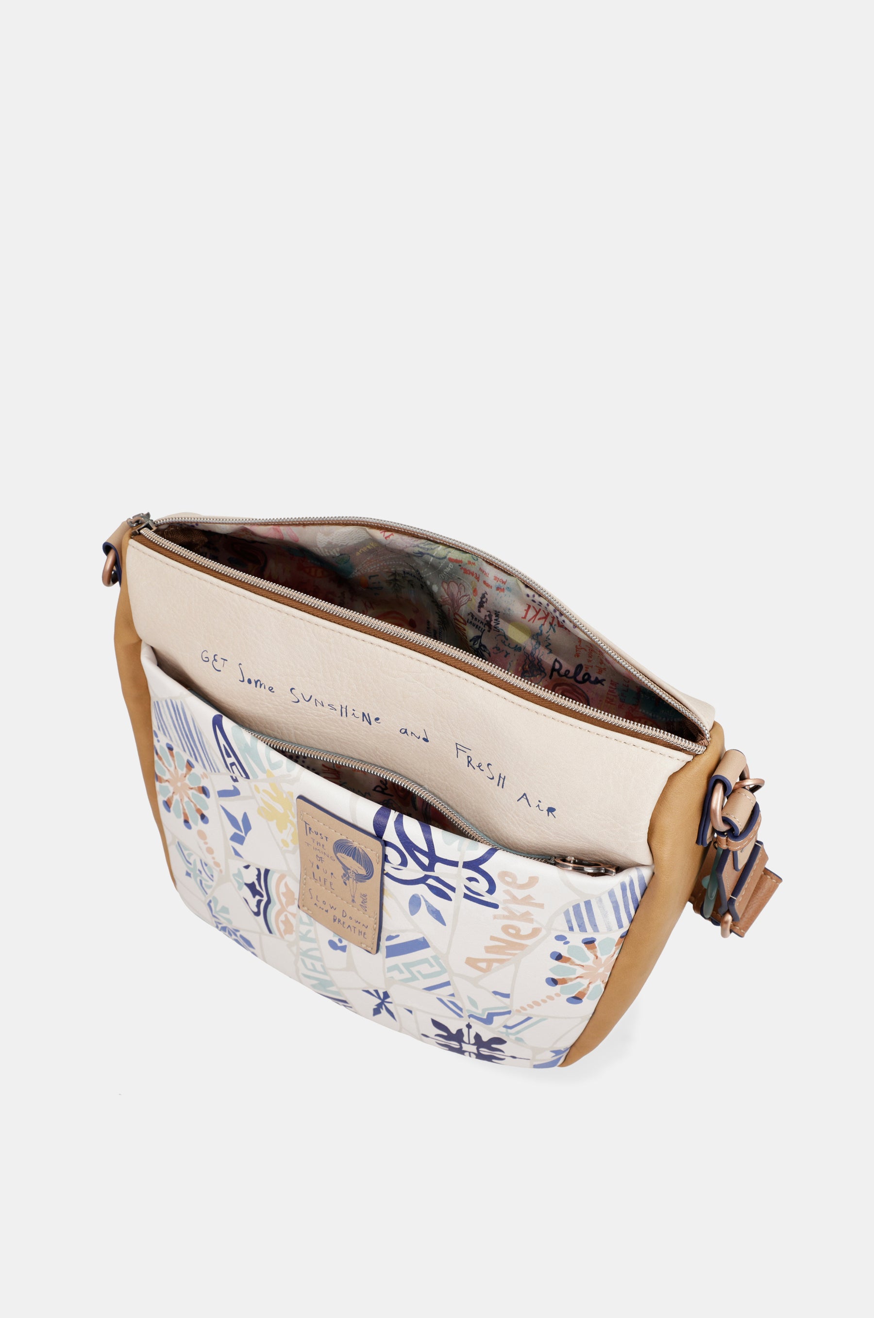 Bandolera con estampado azulejo Sunrise