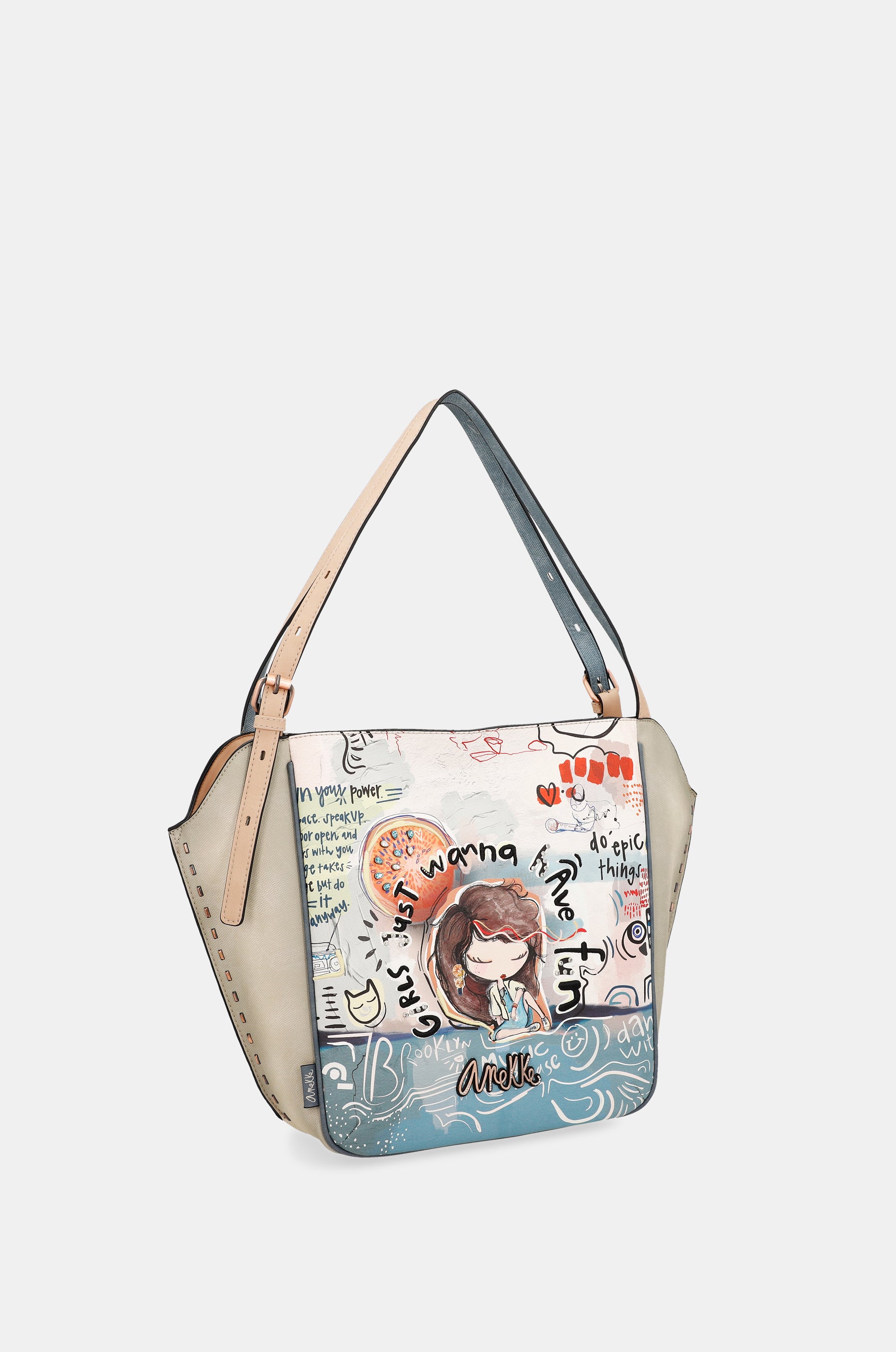 Bolso shopper ovalado Fun & Music