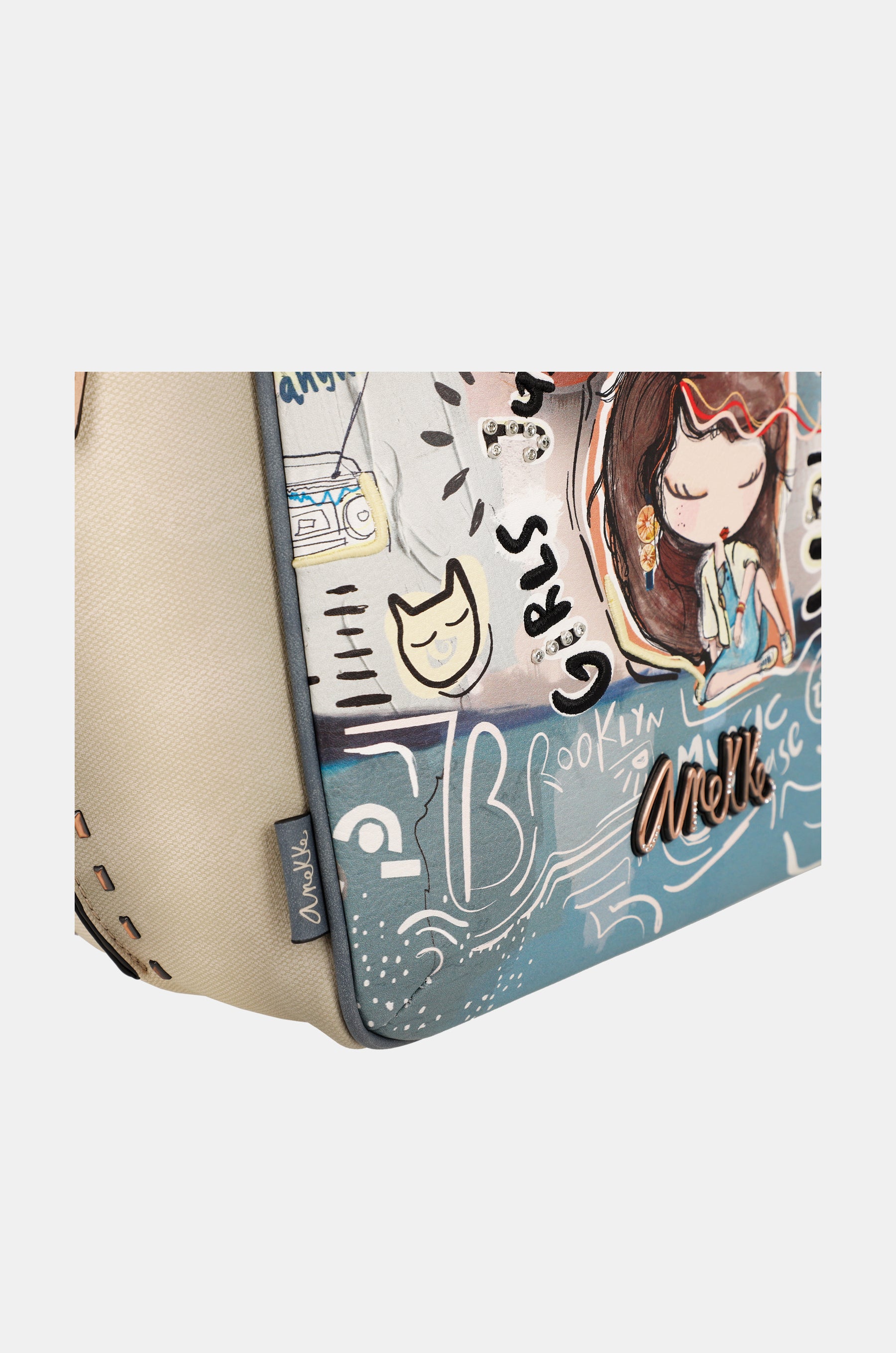 Bolso shopper ovalado Fun & Music