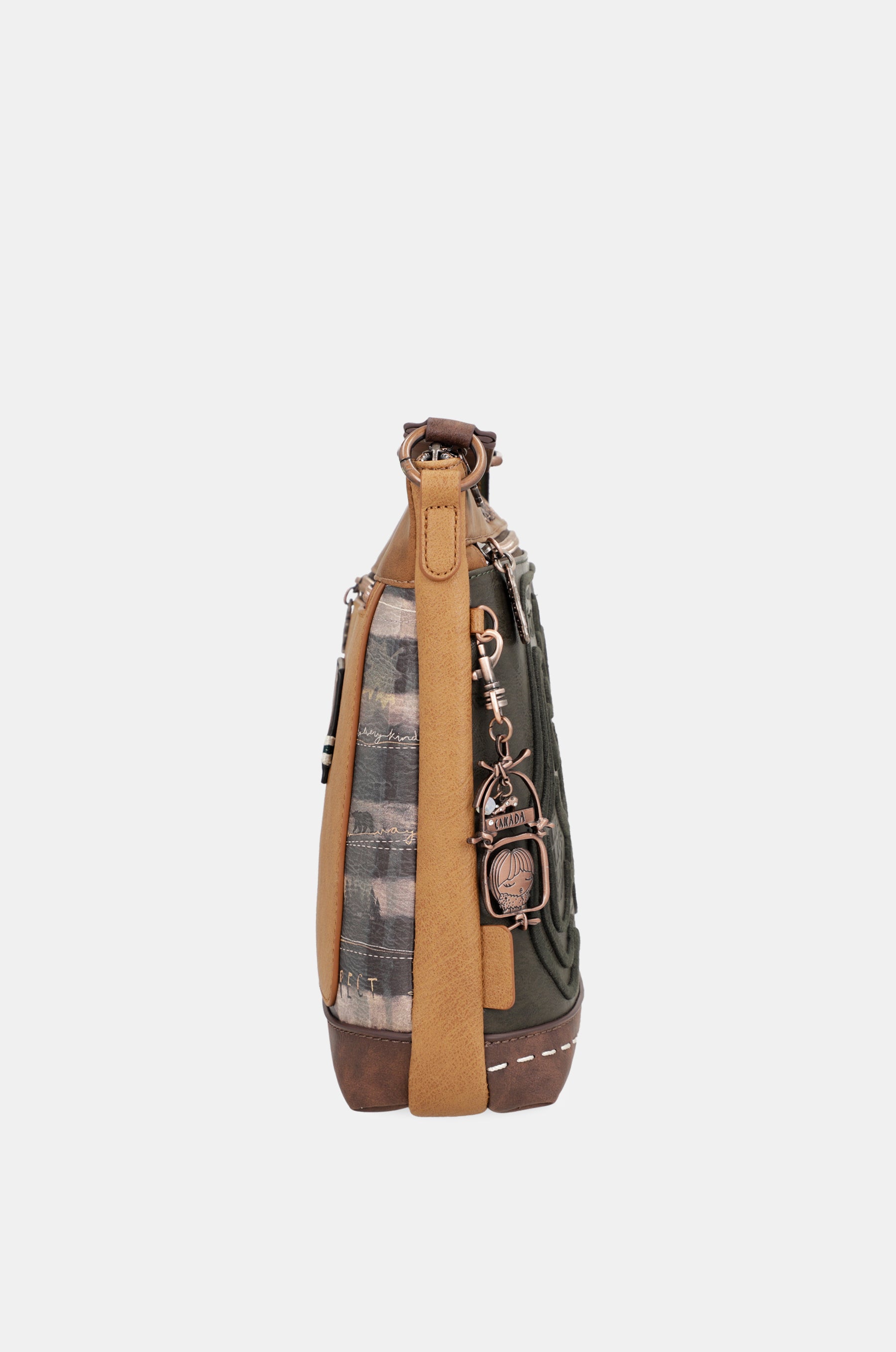 Bandolera mediana verde Wild