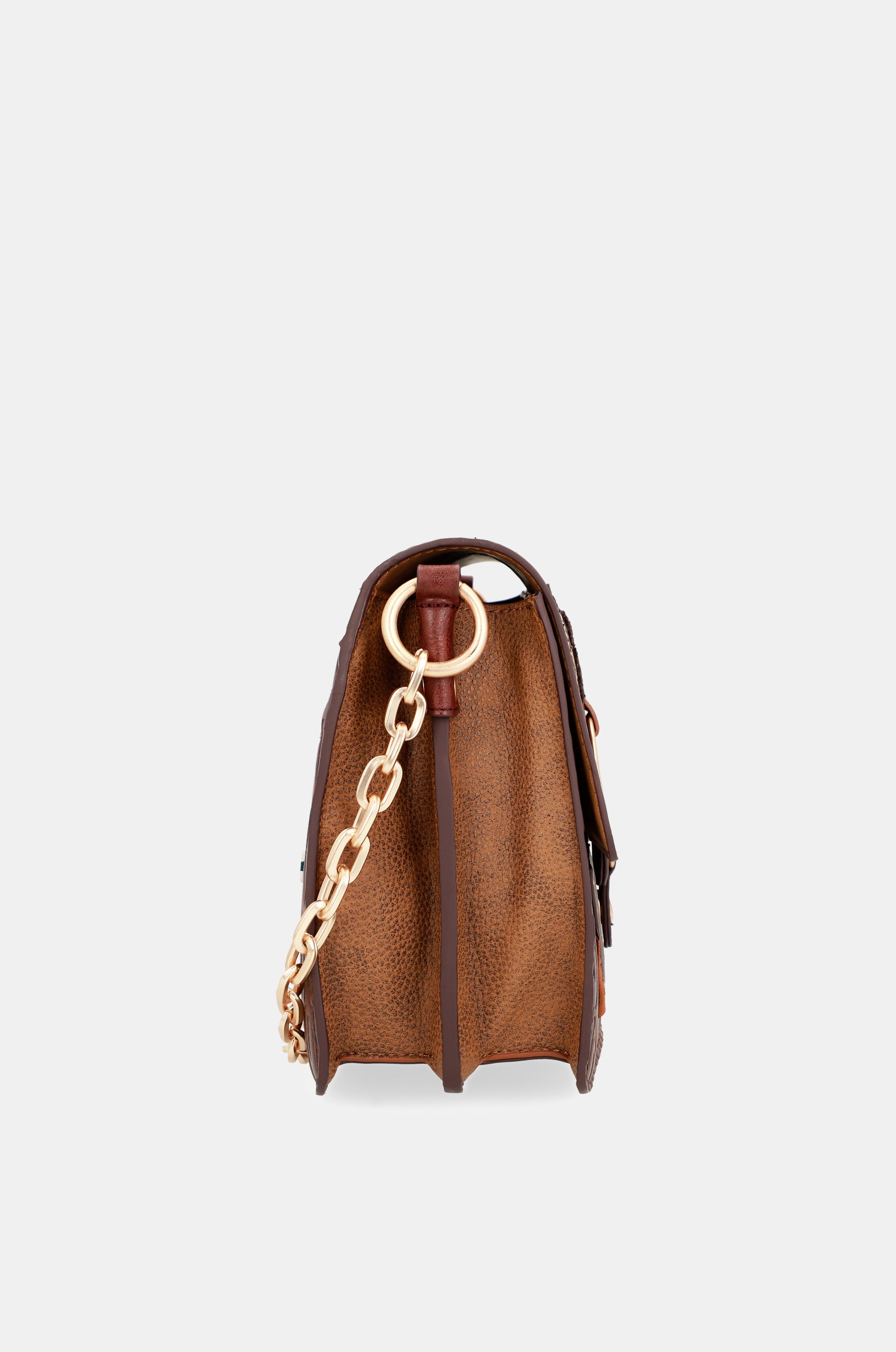 Bandolera con solapa marrón Urban