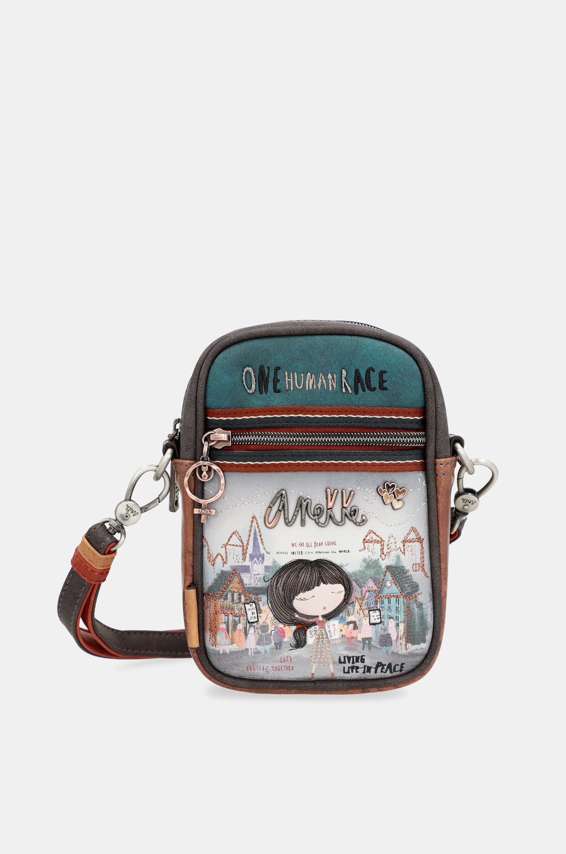 Mini bandolera con bolsillo frontal Voice
