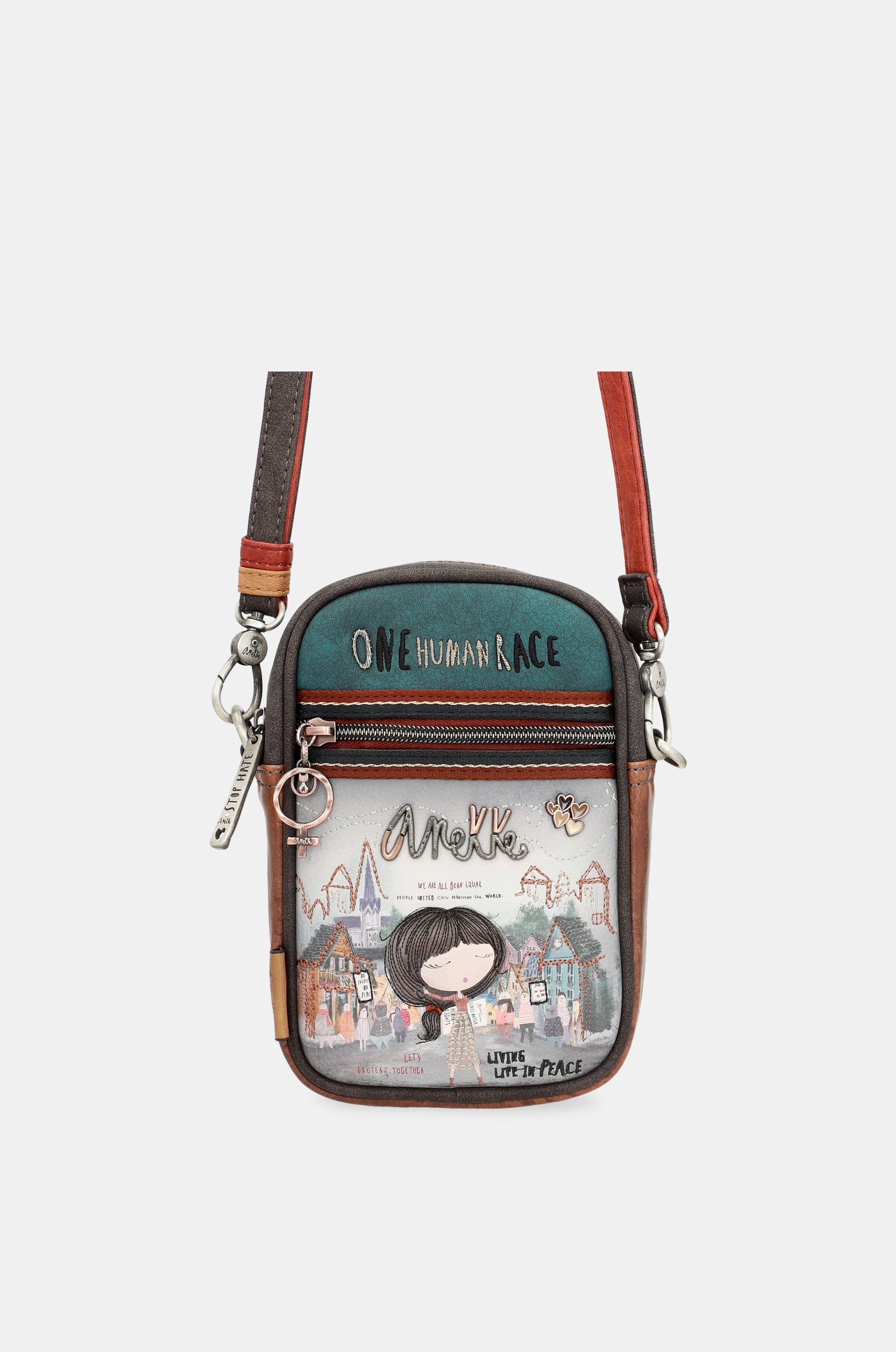 Mini bandolera con bolsillo frontal Voice