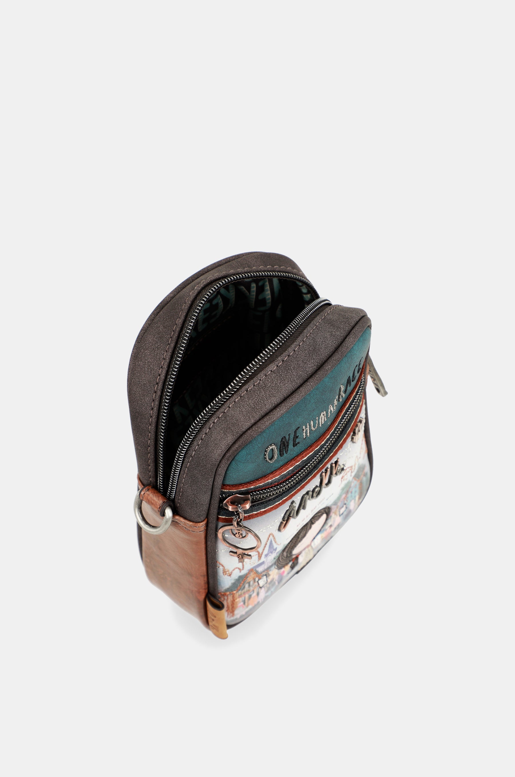 Mini bandolera con bolsillo frontal Voice