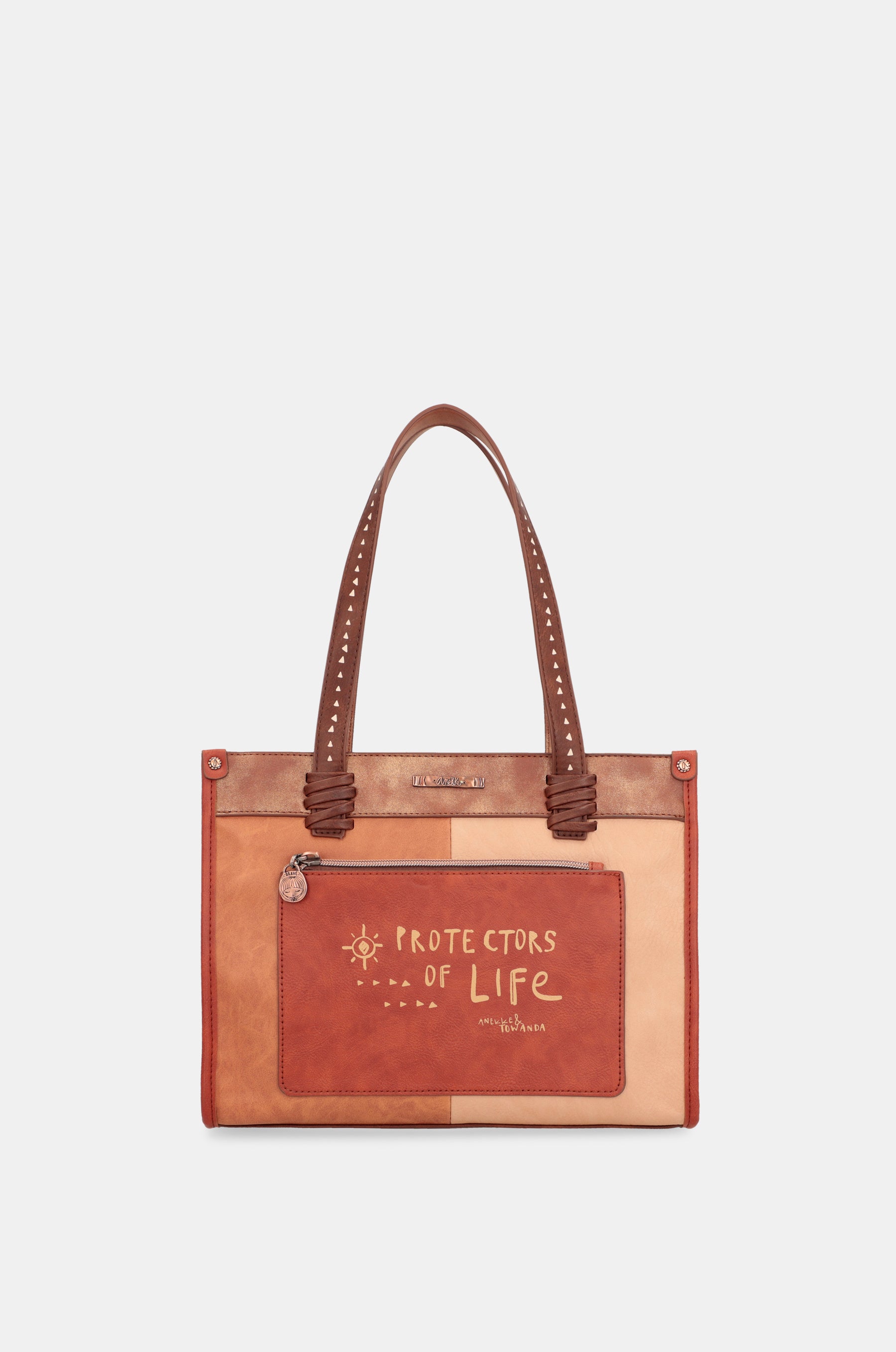 Bolso tote estampado con bandolera Menire