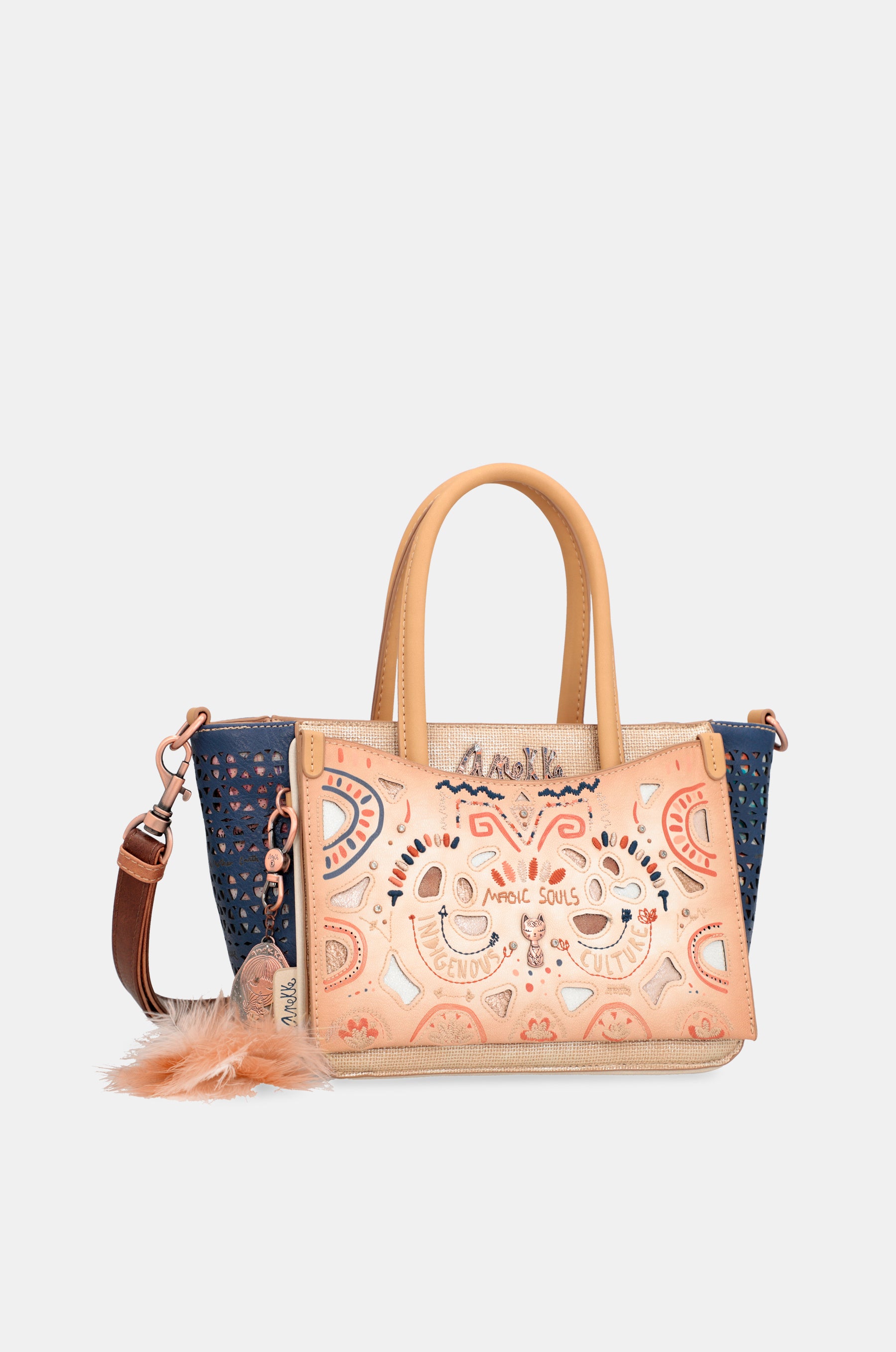 Bolso dos asas con bandolera Tribe